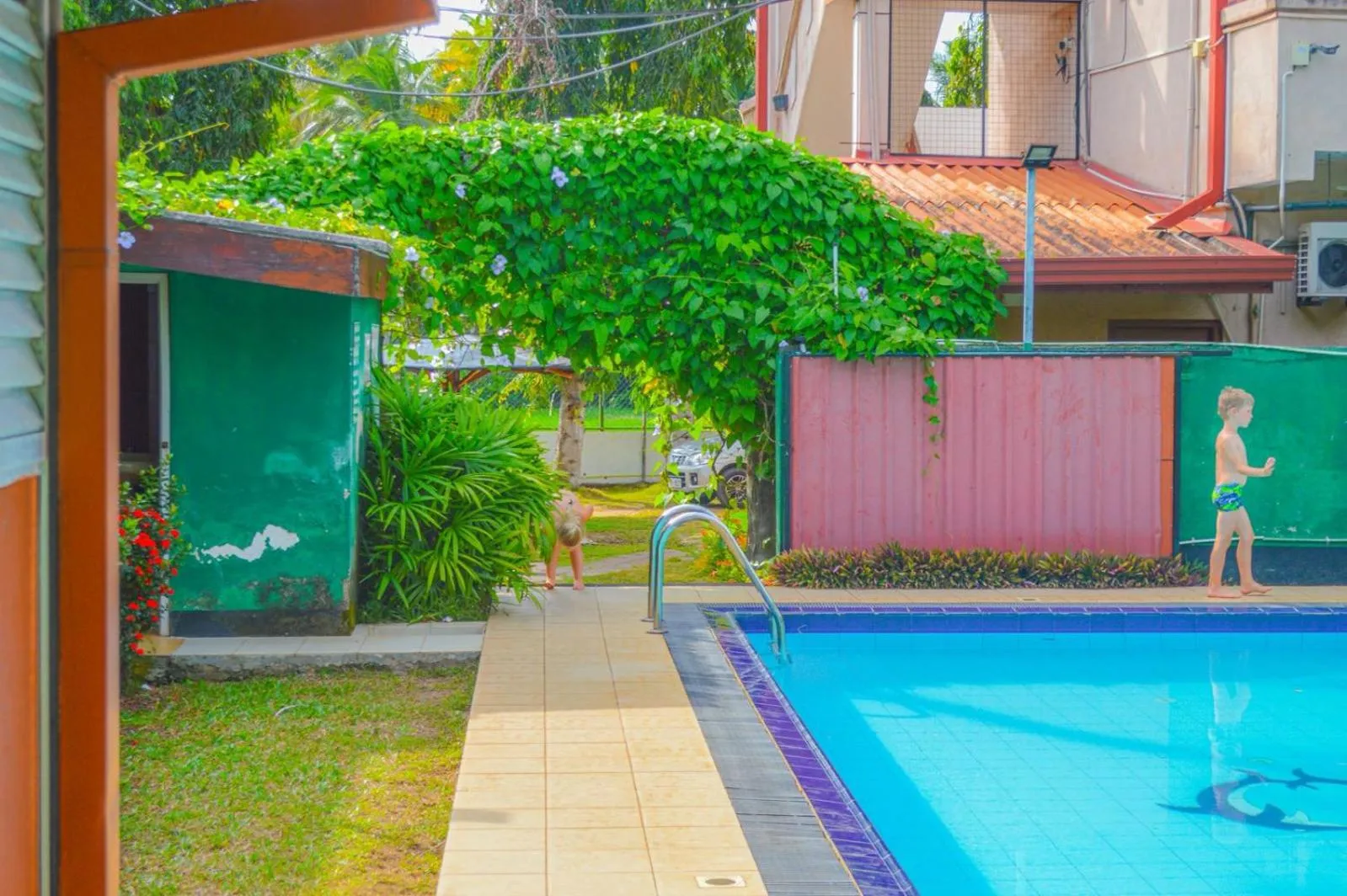 Pool view in Airport Green View Hotel Katunayake