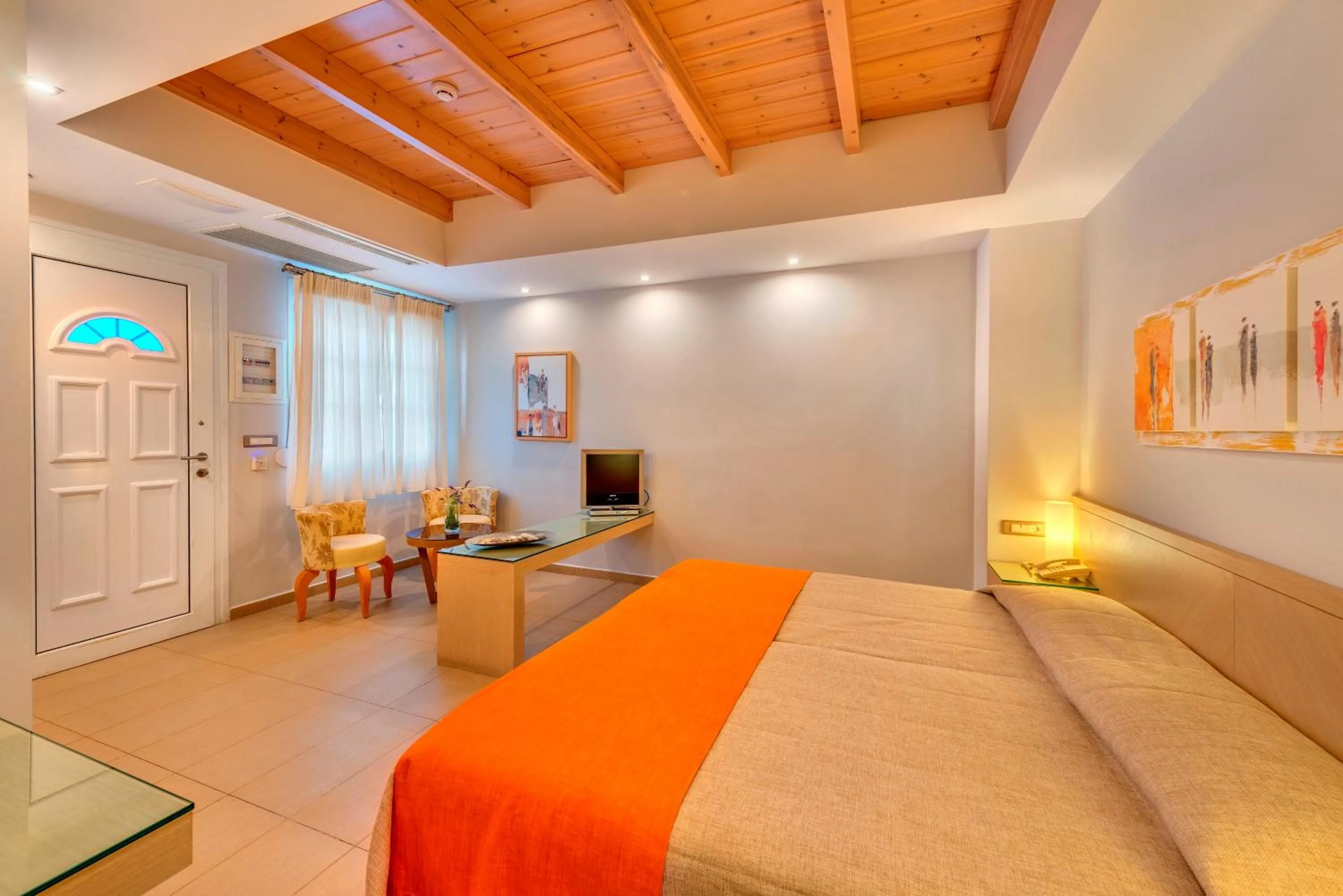 Photo of the whole room, Bed in Nissaki Beach Hotel