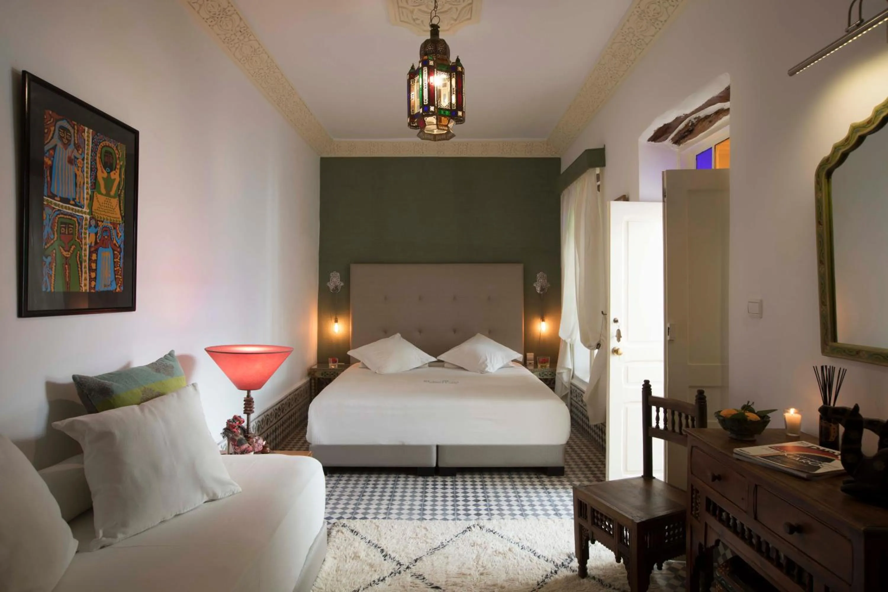 Decorative detail, Bed in Riad Emotion