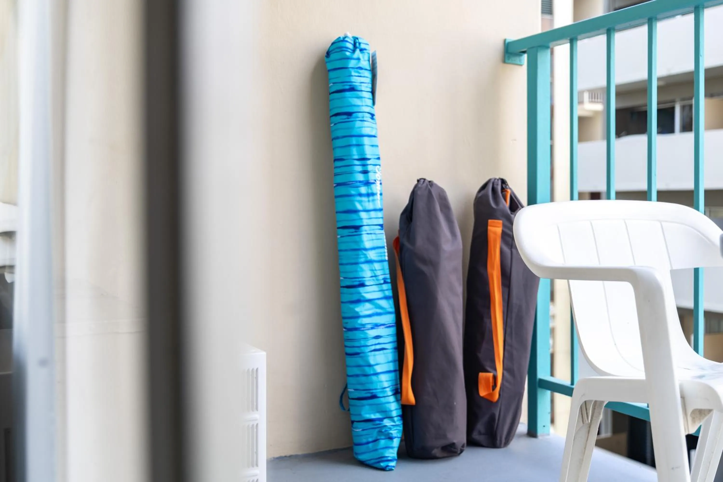 Balcony/Terrace in Renovated Studio with Pool Access at Aloha Surf