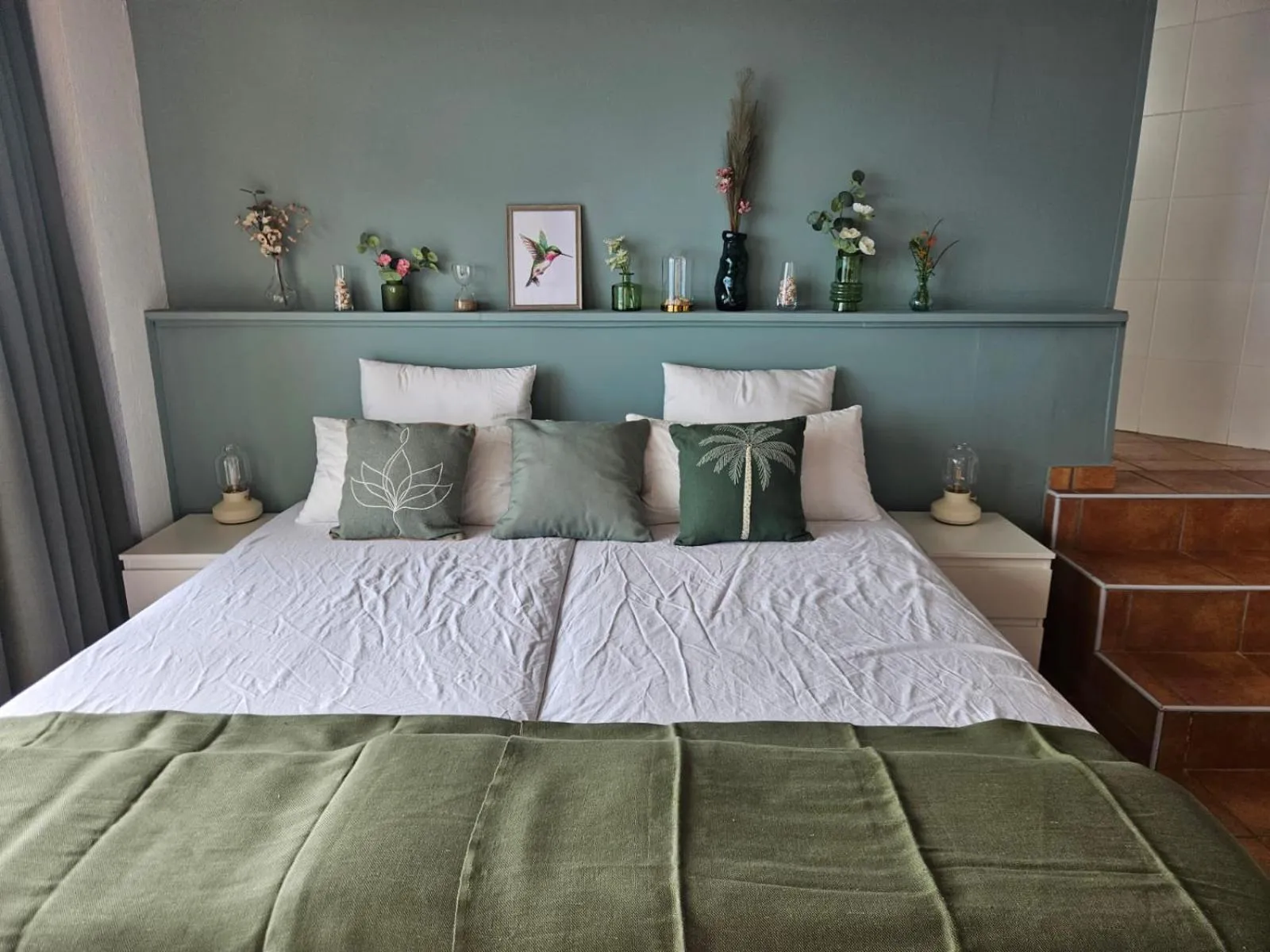 Bed in La Roqueta Hotel