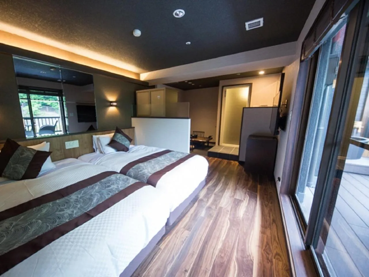 Photo of the whole room, Bed in LiVEMAX RESORT Aki Miyajima
