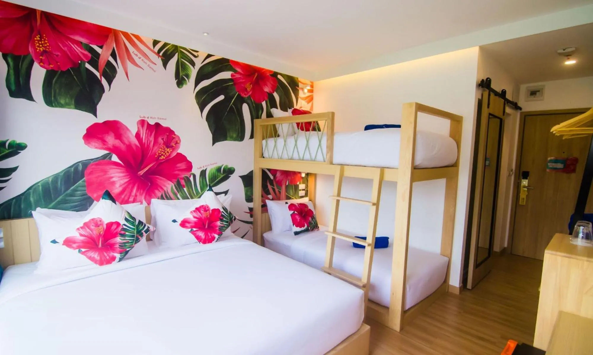 View (from property/room), Bed in Lub d Koh Samui Chaweng Beach - Beachfront & Vibrant Social Vibe