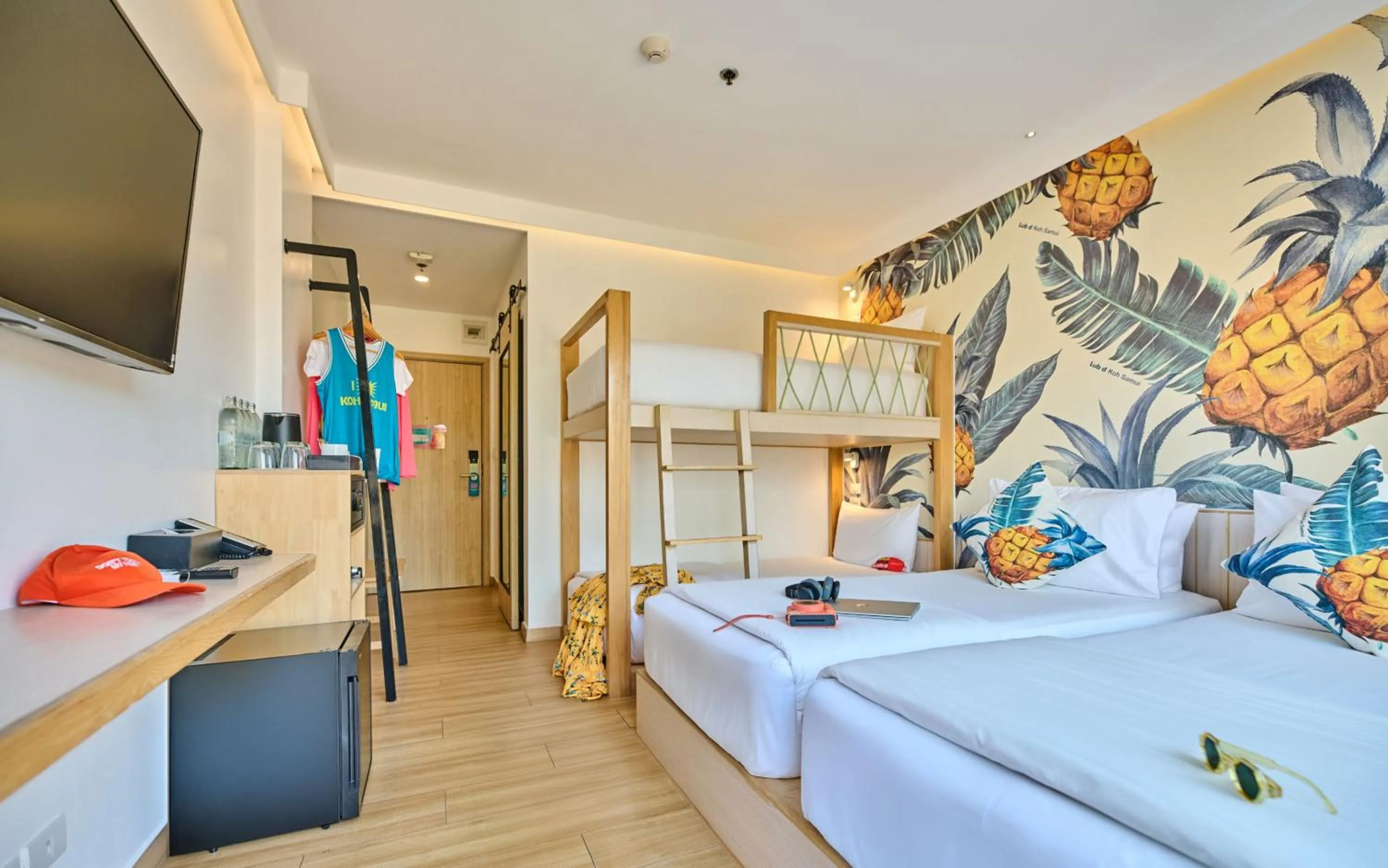 Photo of the whole room, Bed in Lub d Koh Samui Chaweng Beach - Beachfront & Vibrant Social Vibe