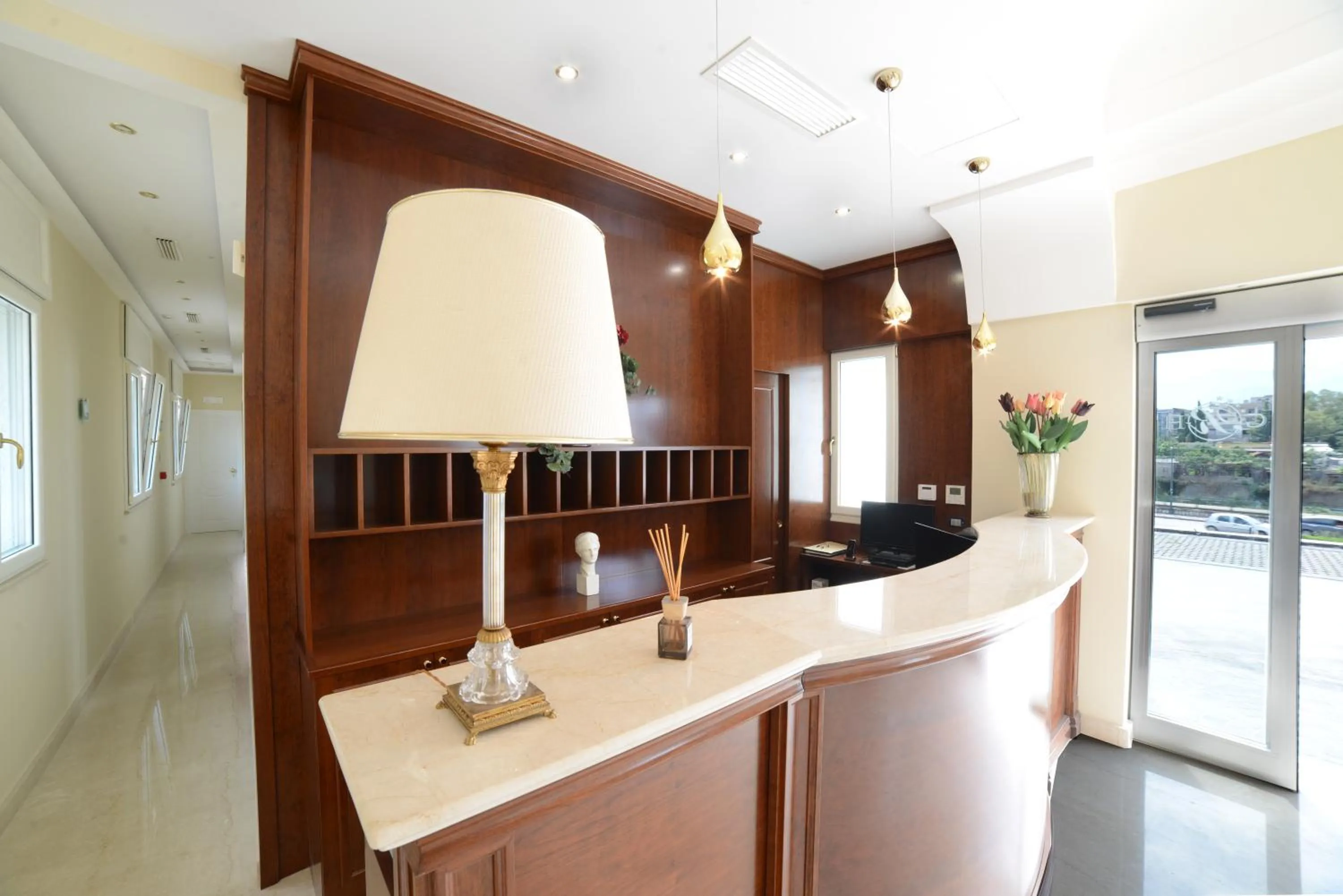 Lobby or reception in Grand Hotel Royal