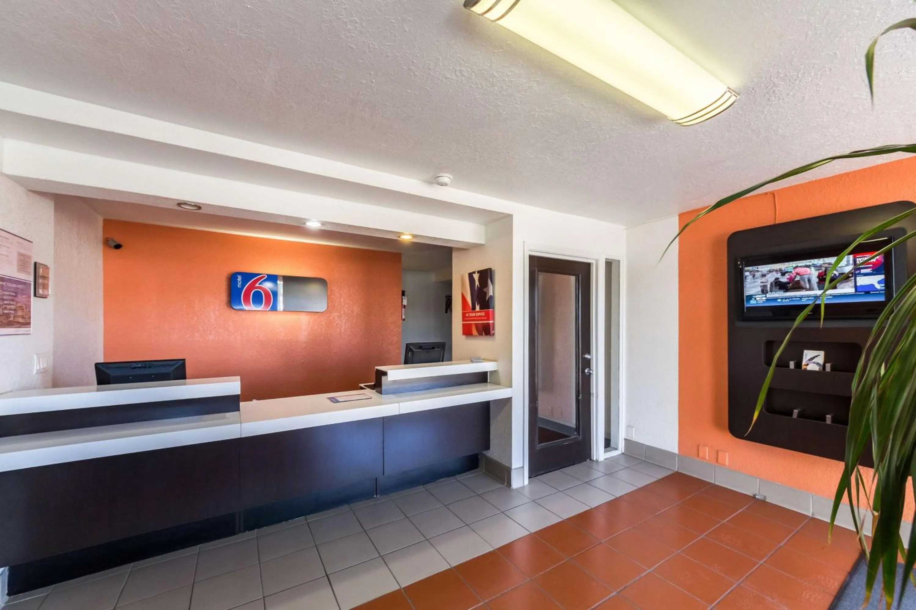Communal lounge/ TV room in Motel 6-Uvalde, TX