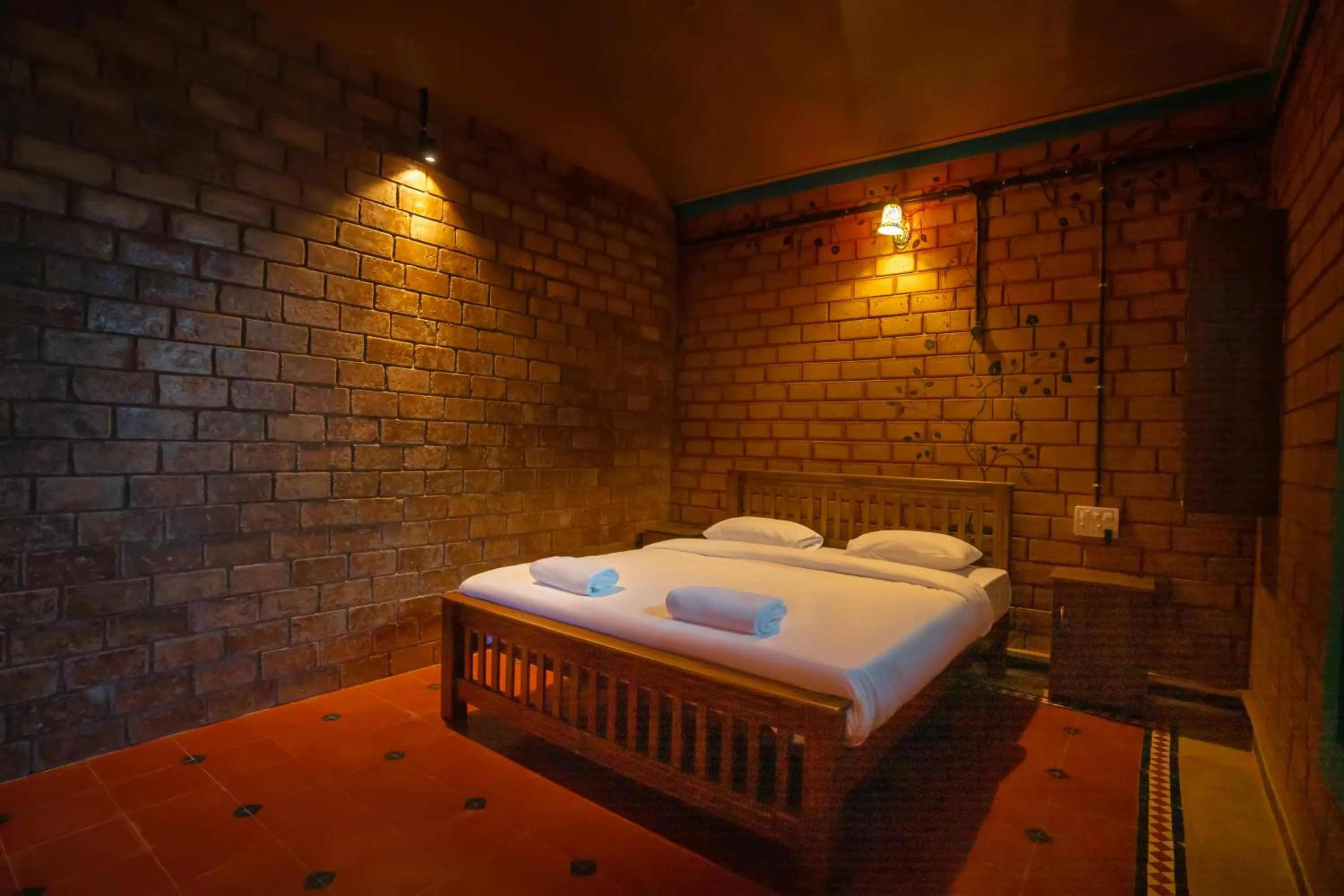 Bed in Anamala Serenity Homestay Kerala