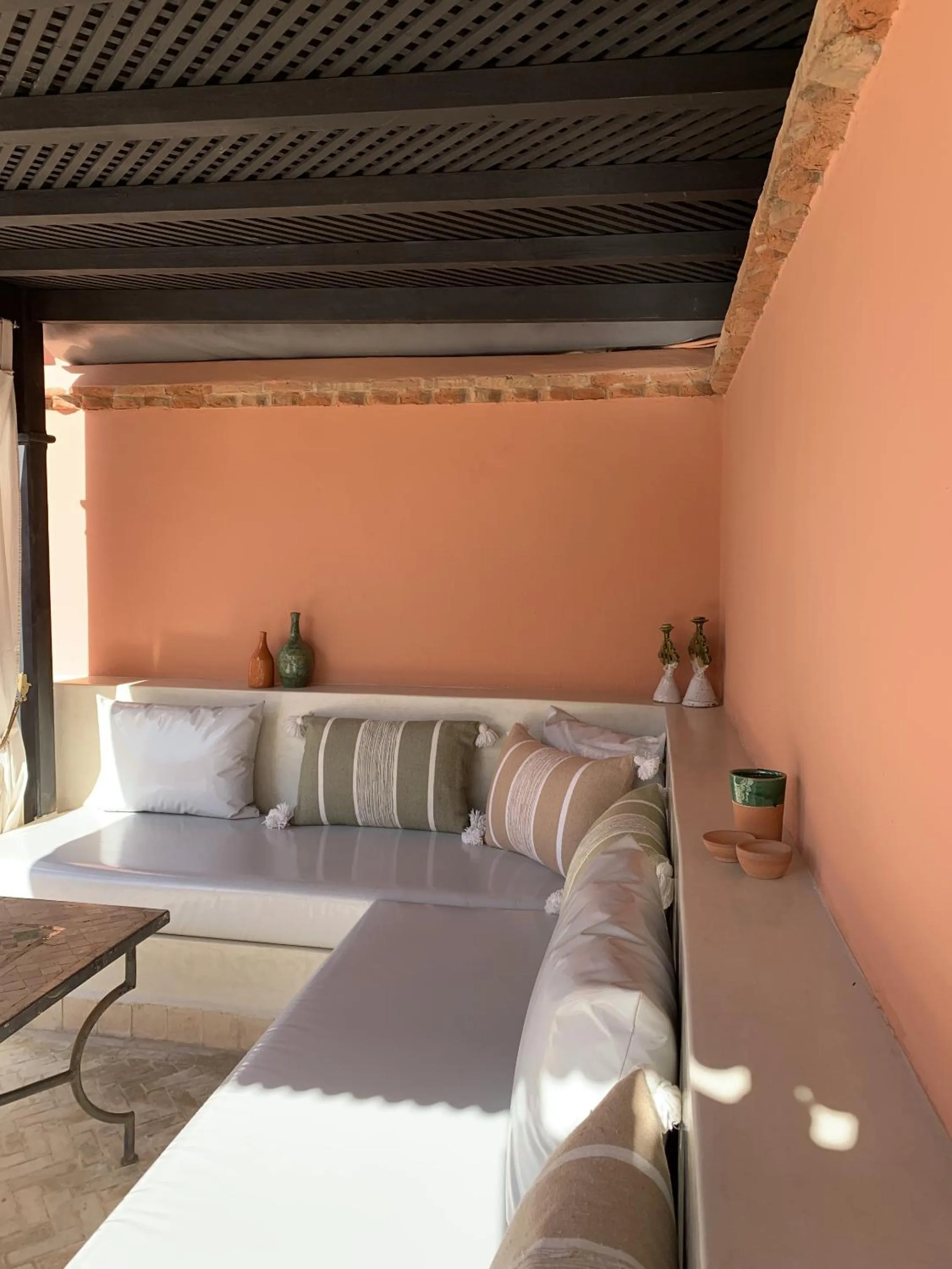 Patio, Bed in Riad Sin