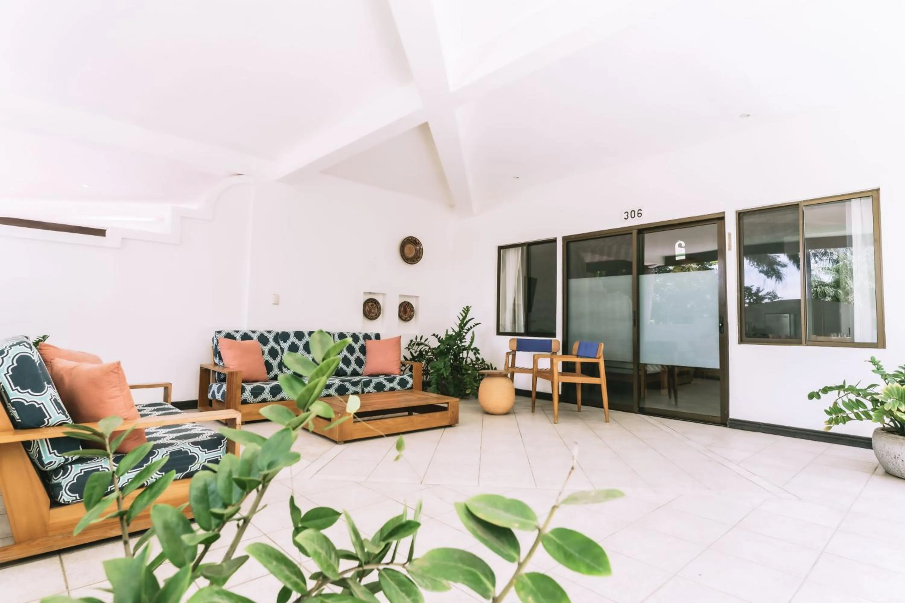 Patio in Bahia del Sol Beach front Boutique Hotel