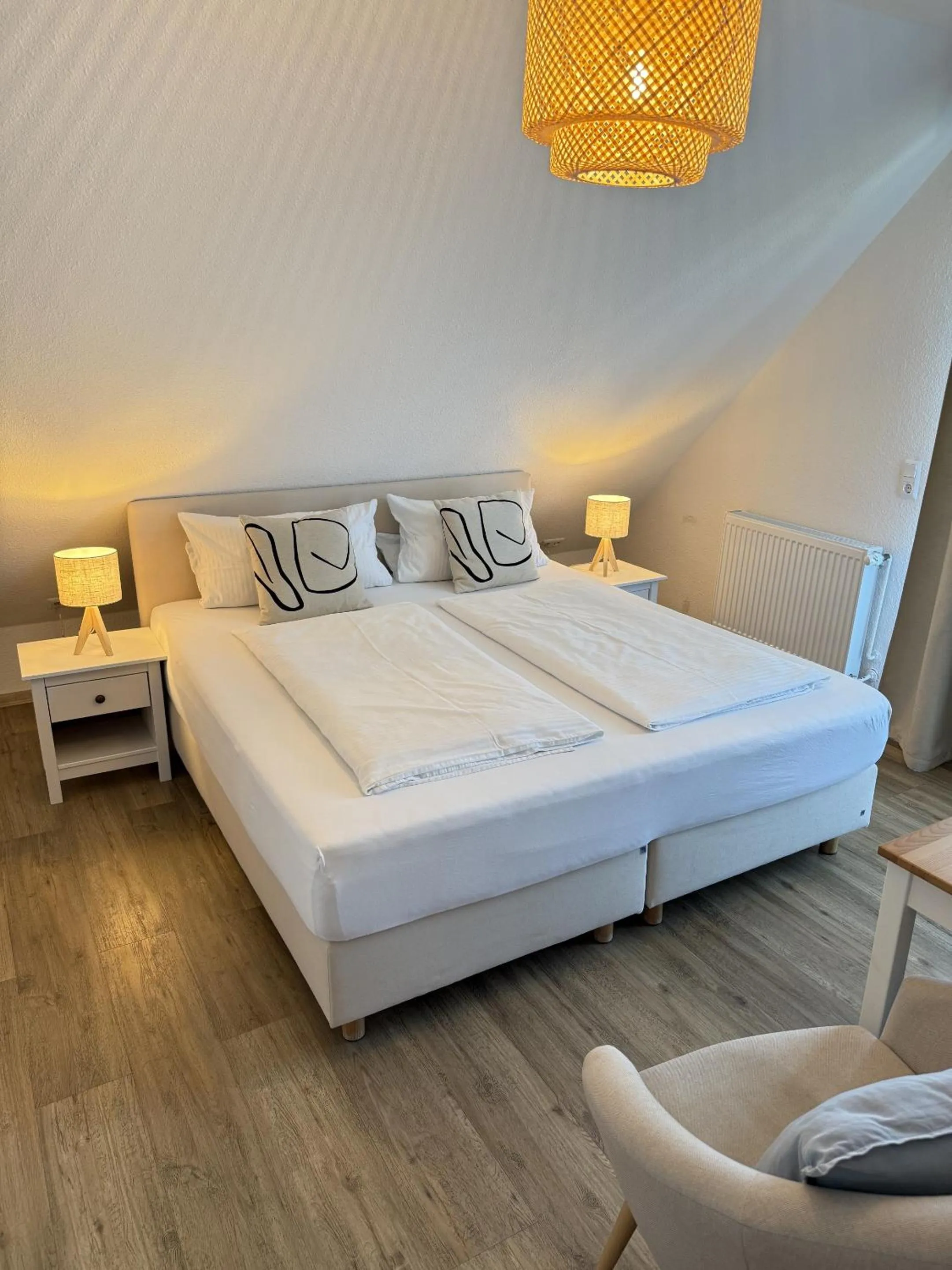 Bedroom, Bed in Pension Frisia