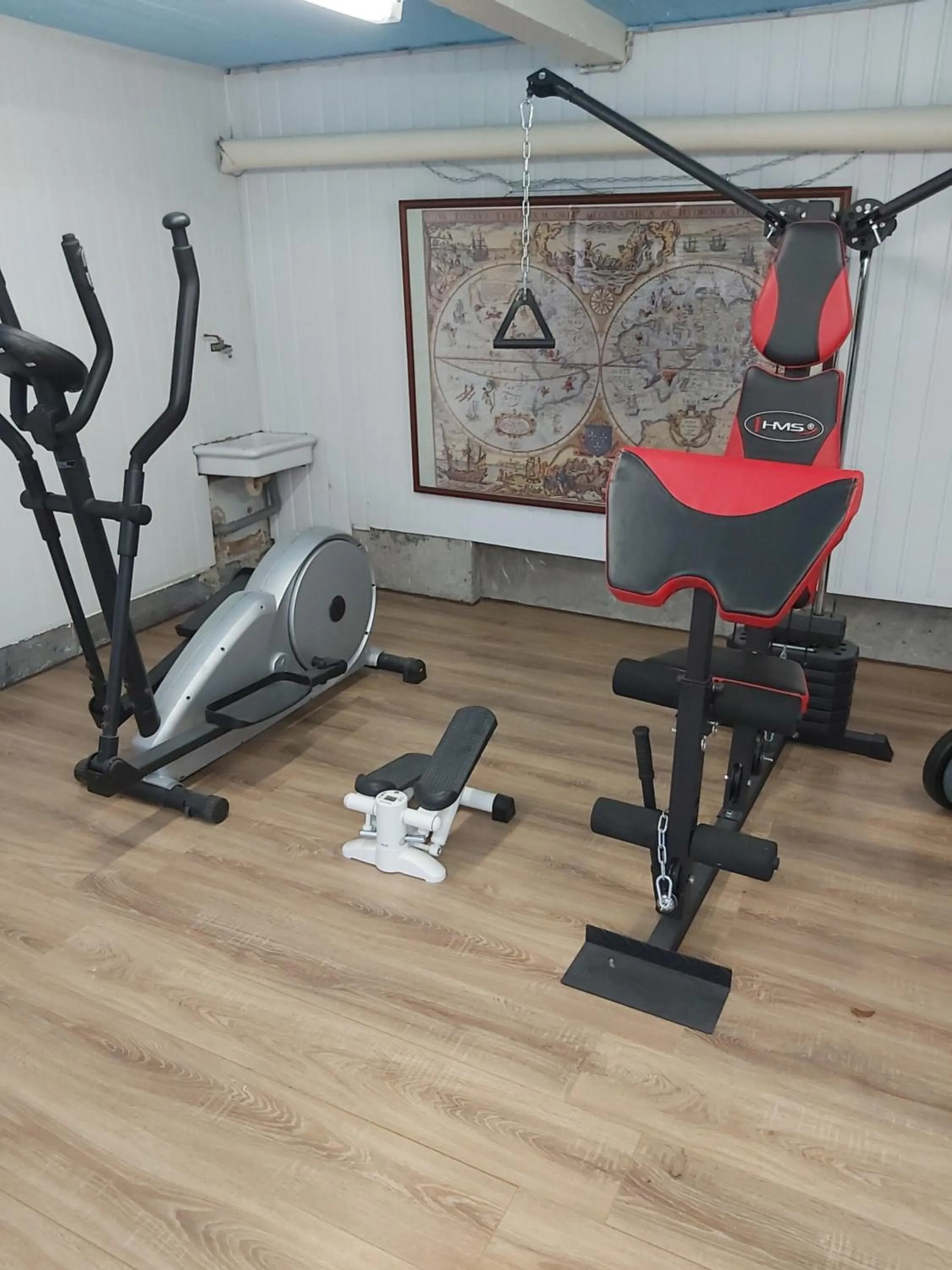 Fitness centre/facilities in Château Lambert Moulinsart Hotel, shuttle airport, long term parking, snooker, large terrasse, dinner, breakfast