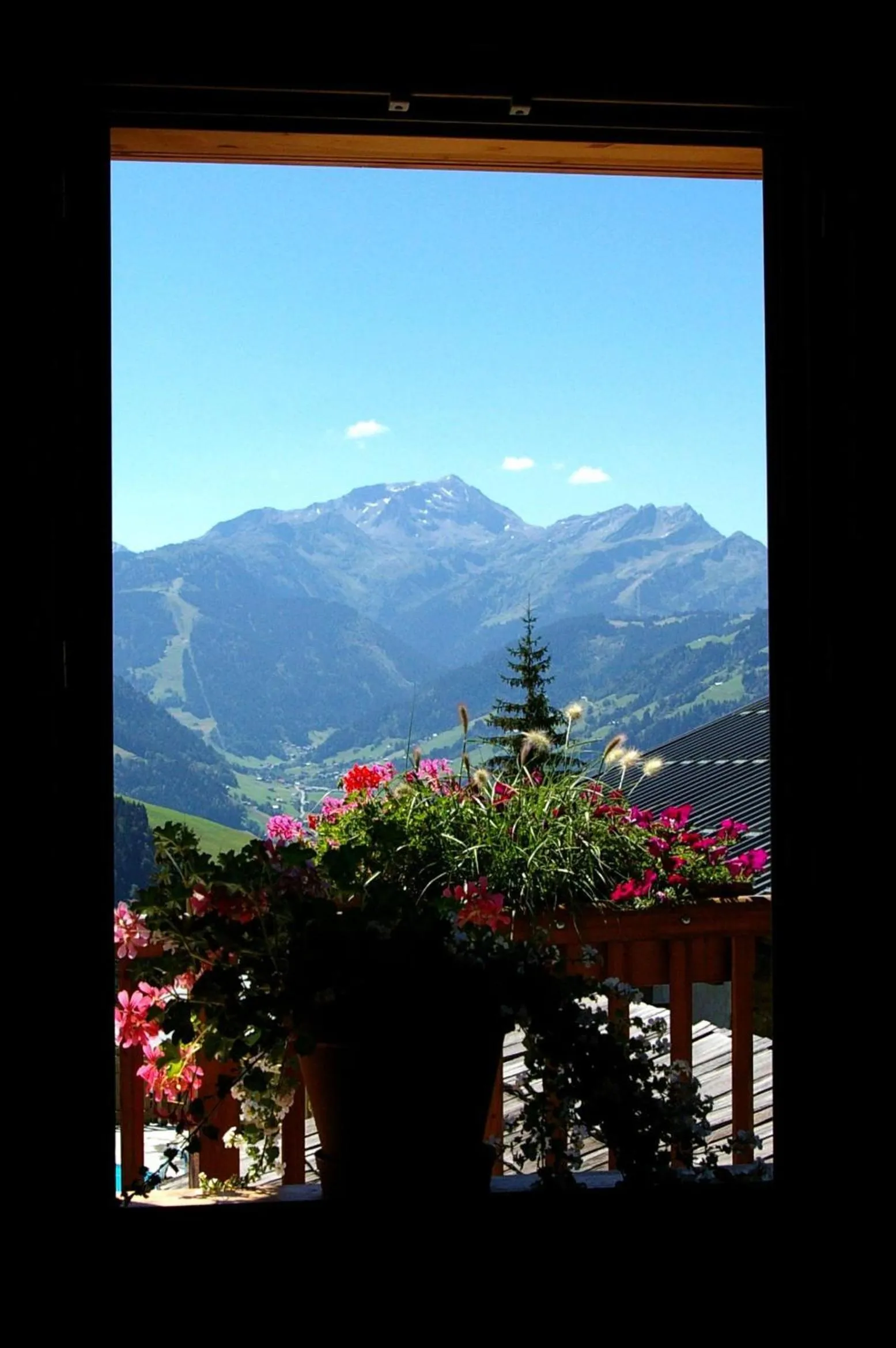 Mountain view in Hôtel La Ferme du Chozal, Chalet de tradition
