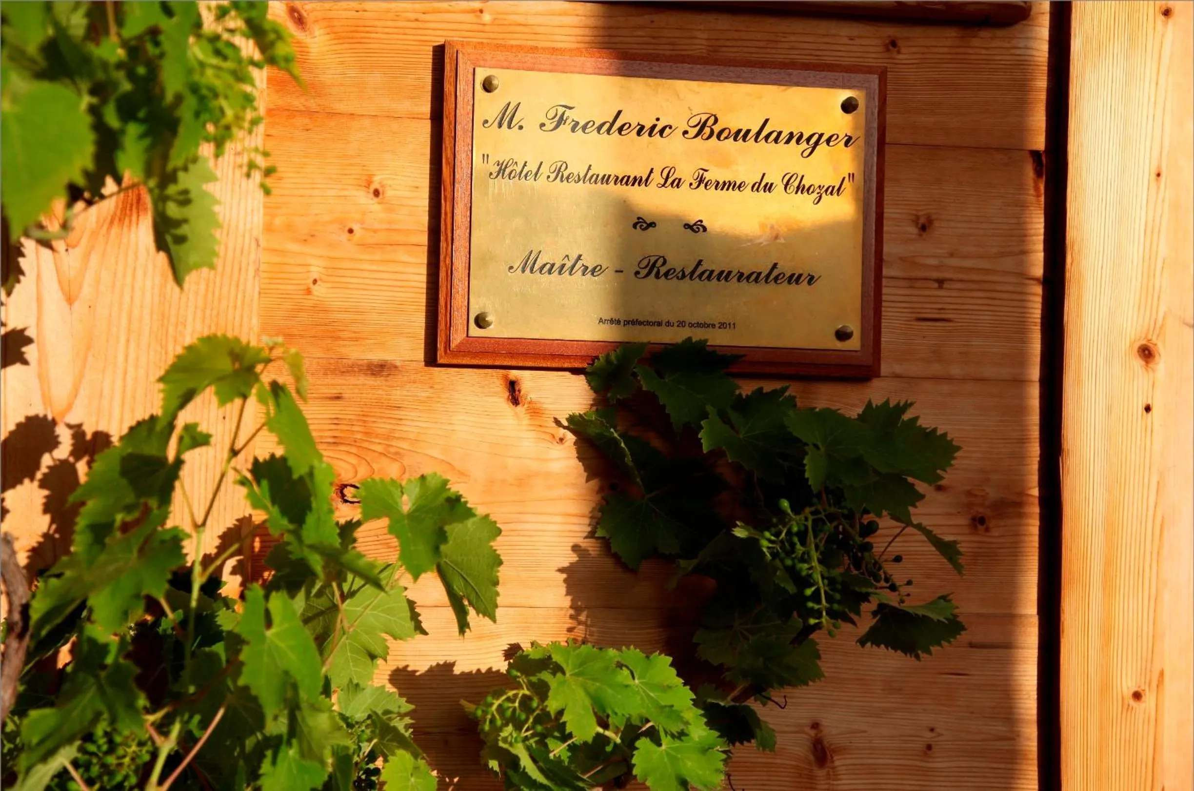 Decorative detail in Hôtel La Ferme du Chozal, Chalet de tradition