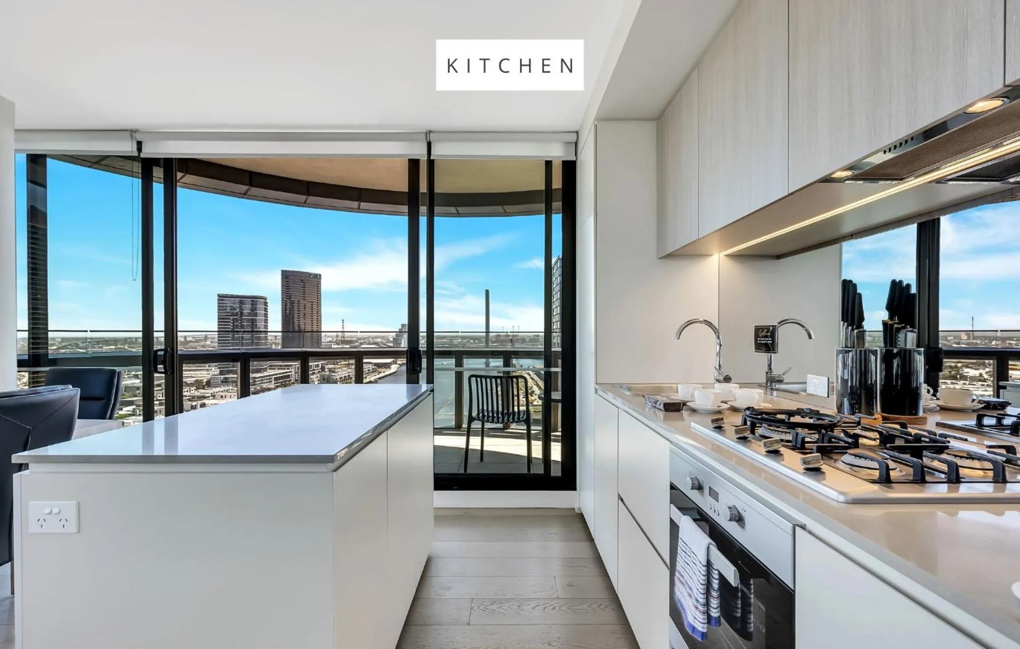 Kitchen or kitchenette in Melbourne Lifestyle Apartments - Best Views on Collins