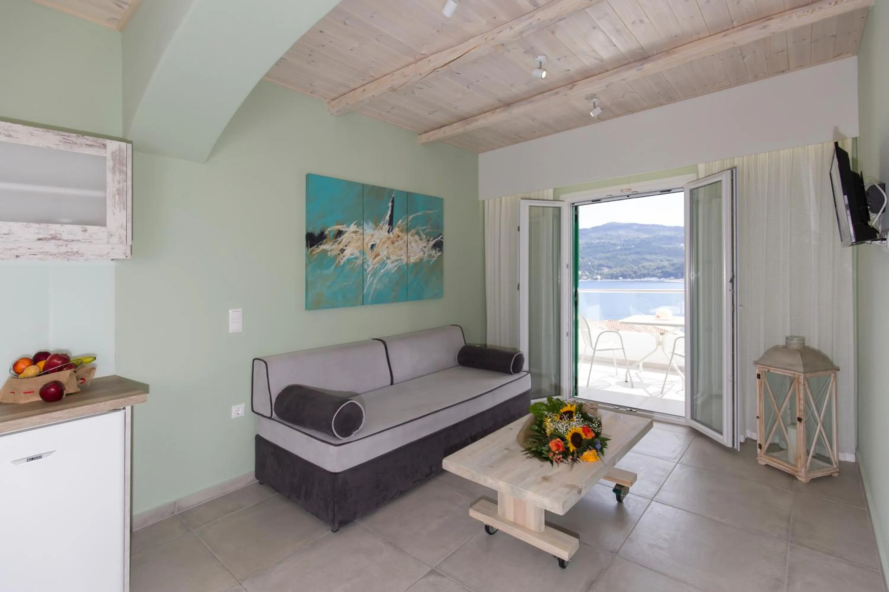 Bed in Anthemis Hotel Apartments