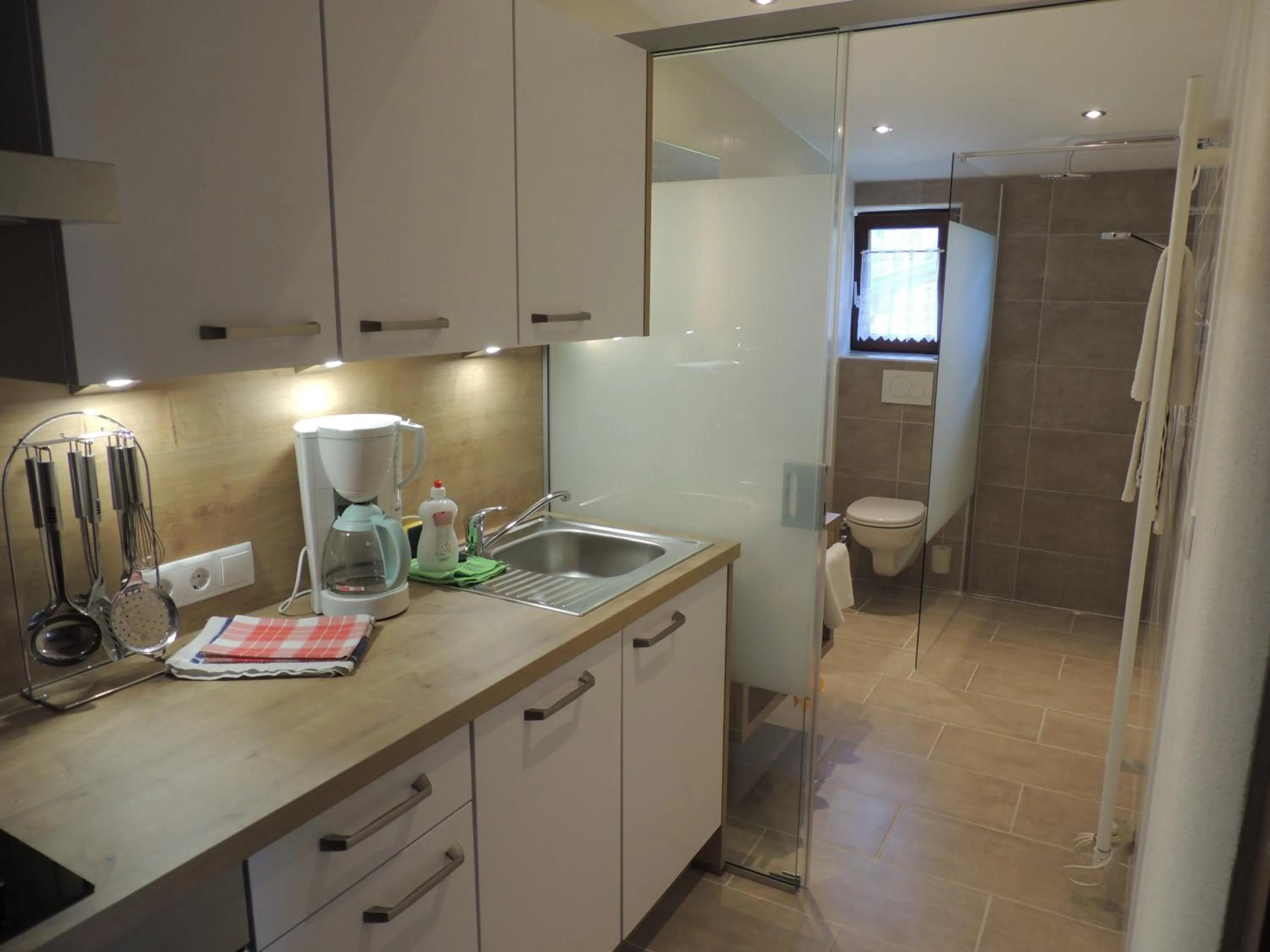 Kitchen or kitchenette in Pension Winnebach