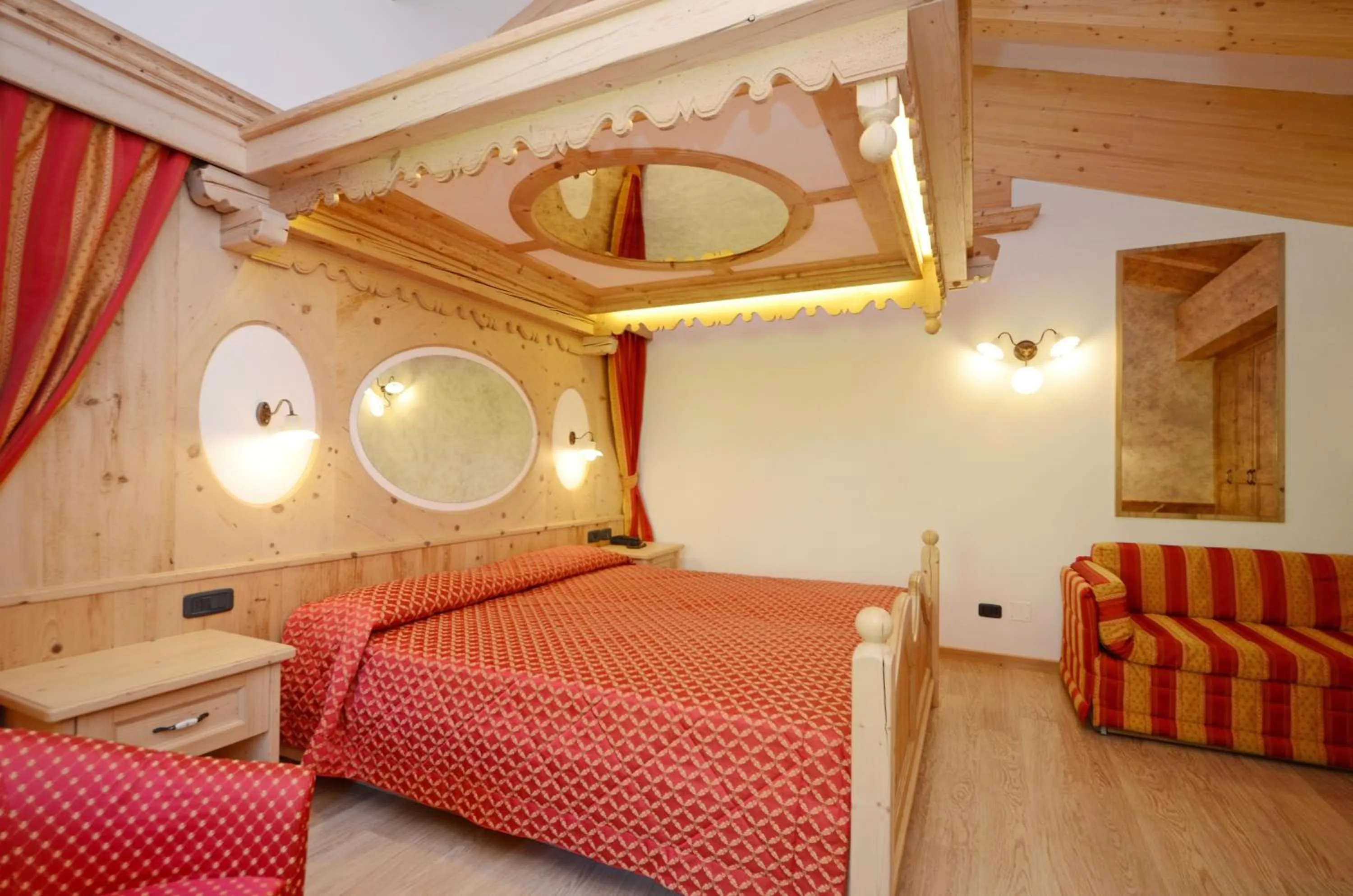 Bed in Hotel La Soldanella