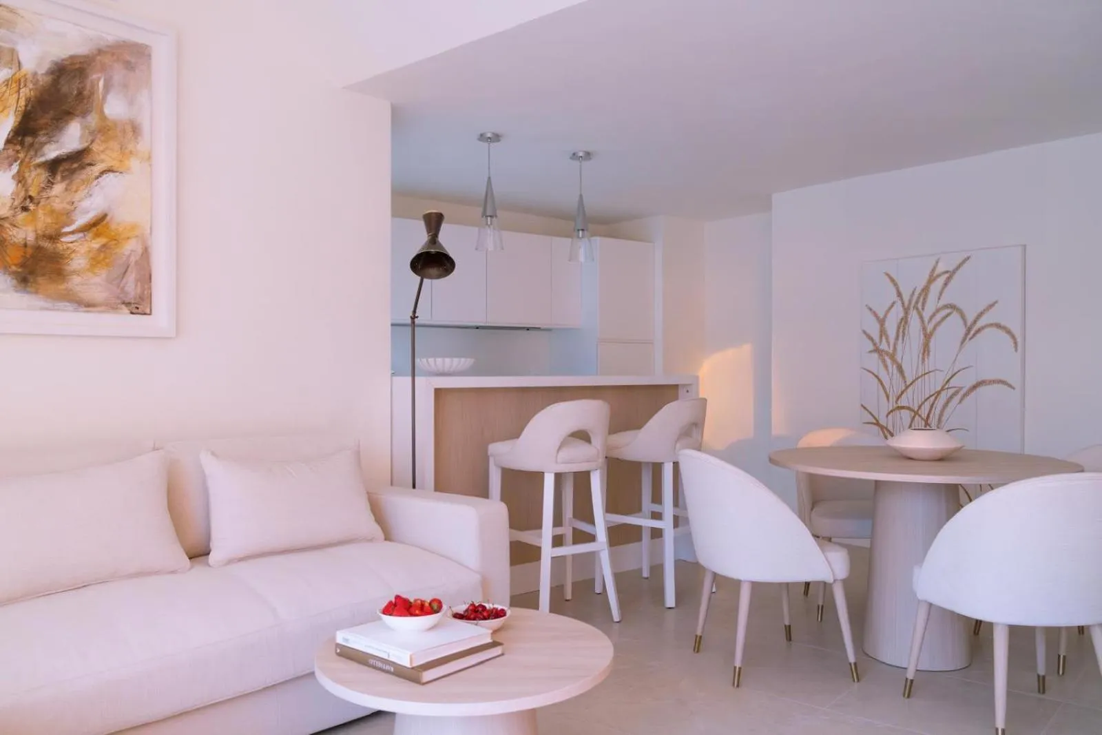 Seating area in Baia Bianca Suites