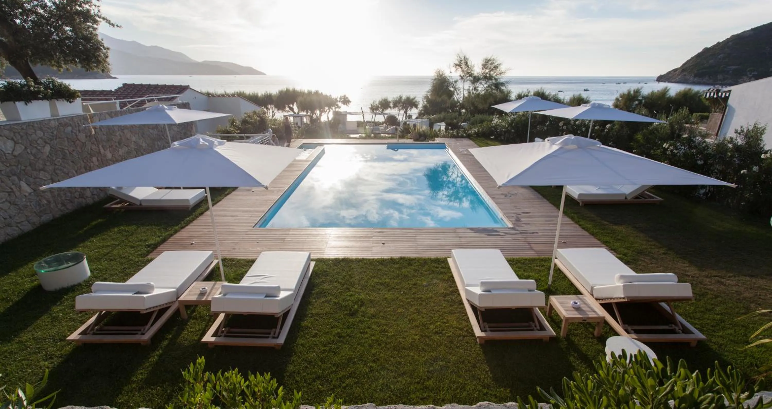 Pool view in Baia Bianca Suites