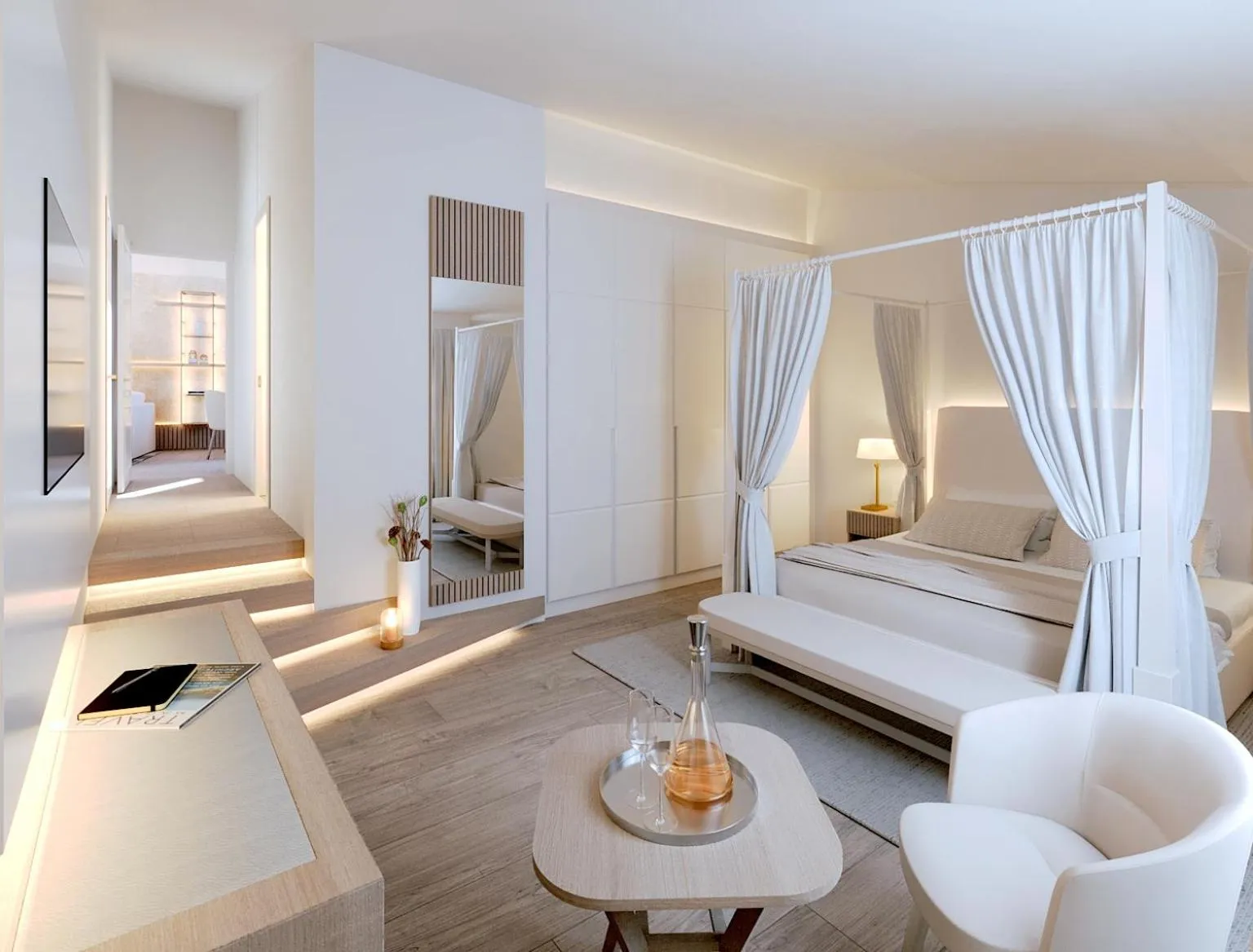 Bed in Baia Bianca Suites