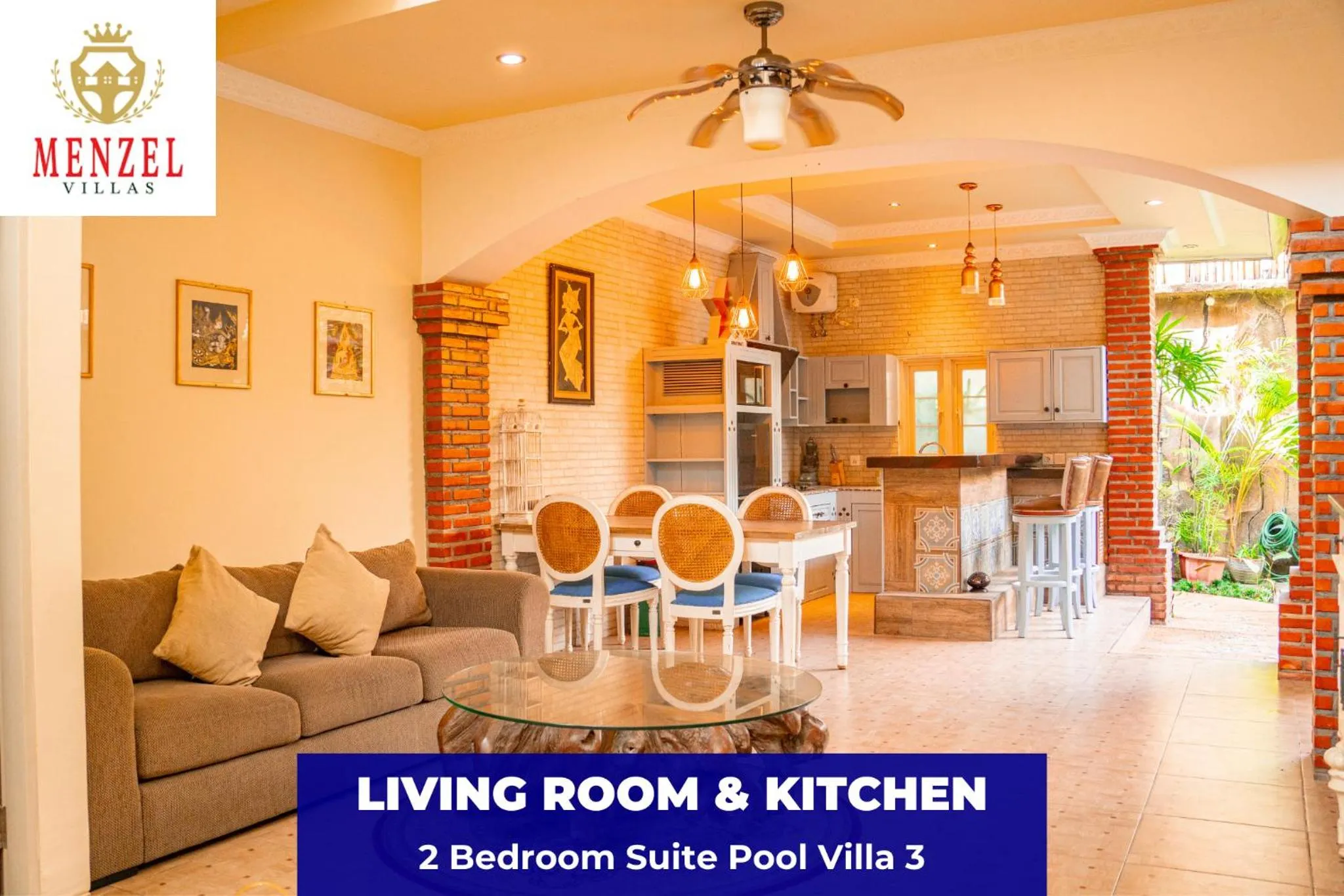 Living room in Menzel Villas Nusa Dua