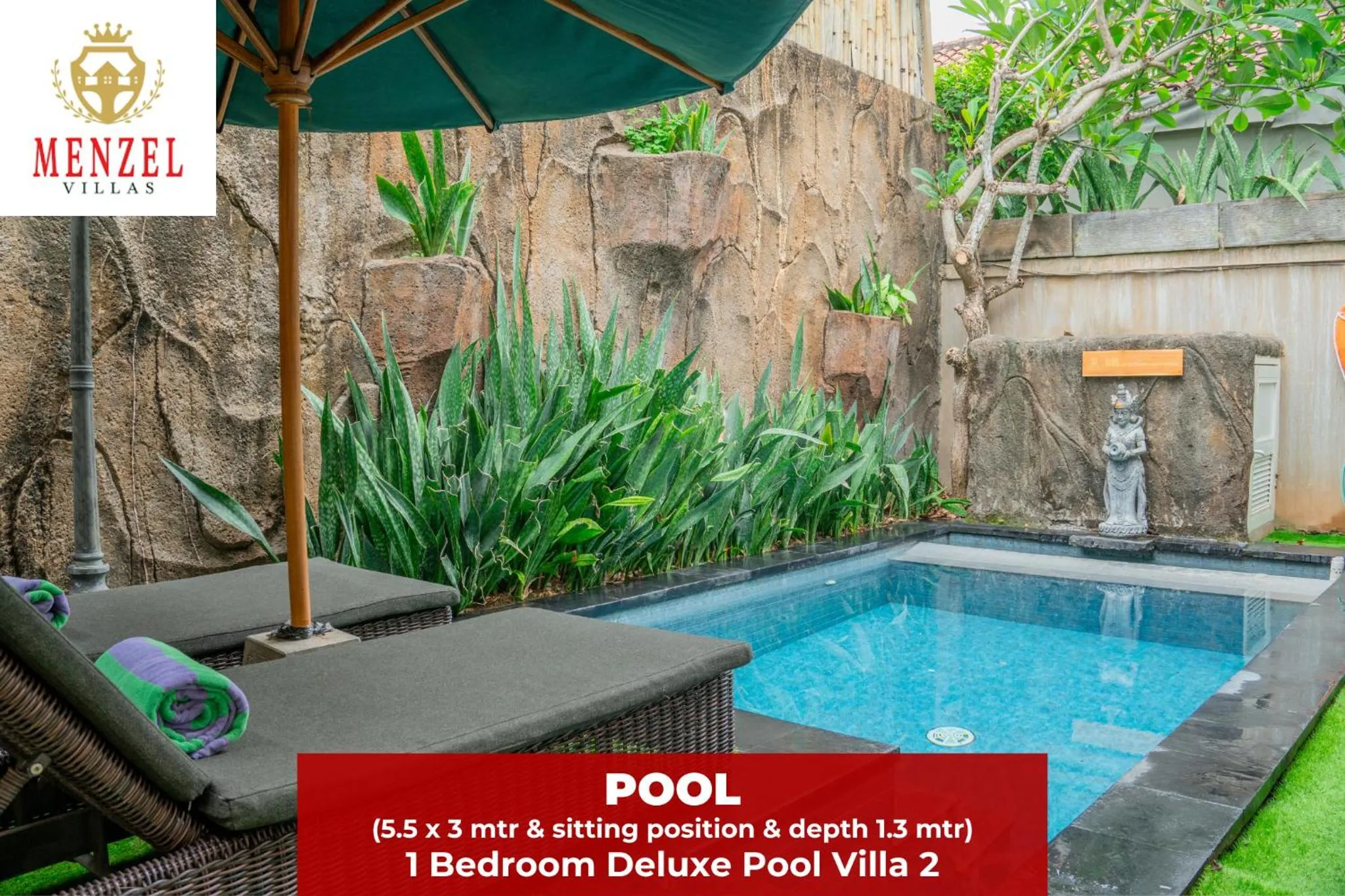 Pool view in Menzel Villas Nusa Dua