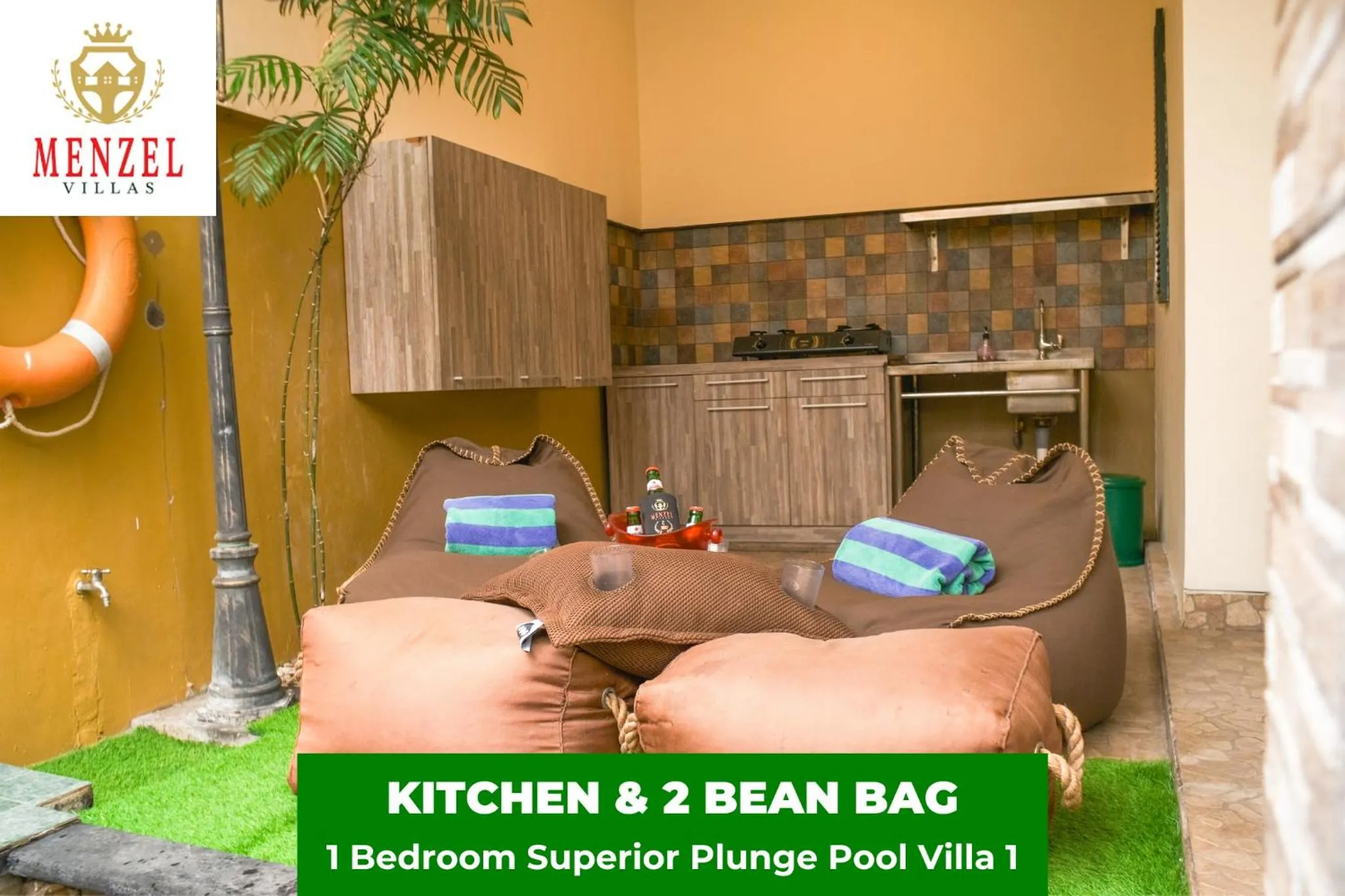 kitchen in Menzel Villas Nusa Dua