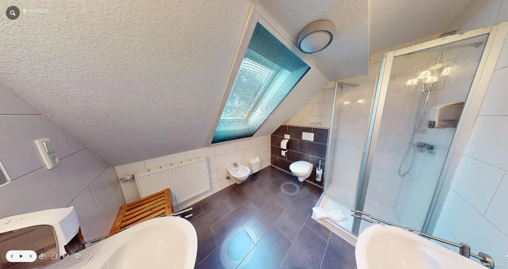 Shower in Hotel Garni Kastanjehoff