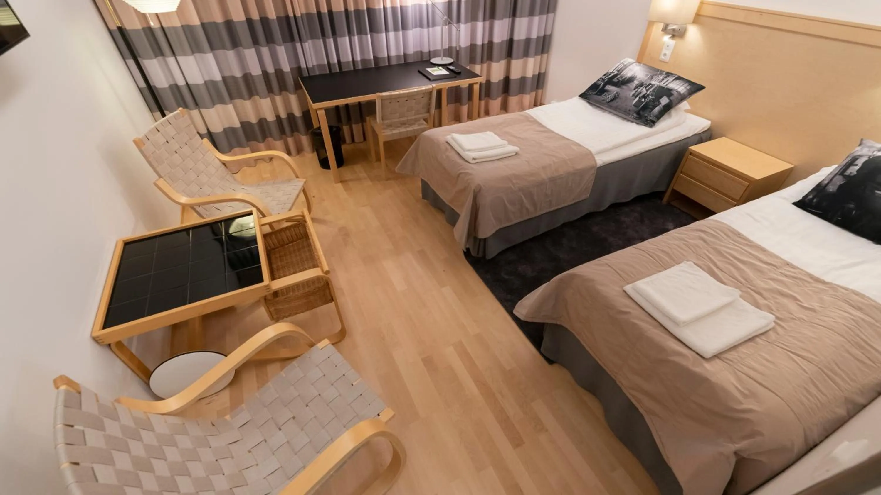 Bed in Kokoushotelli Murikanranta