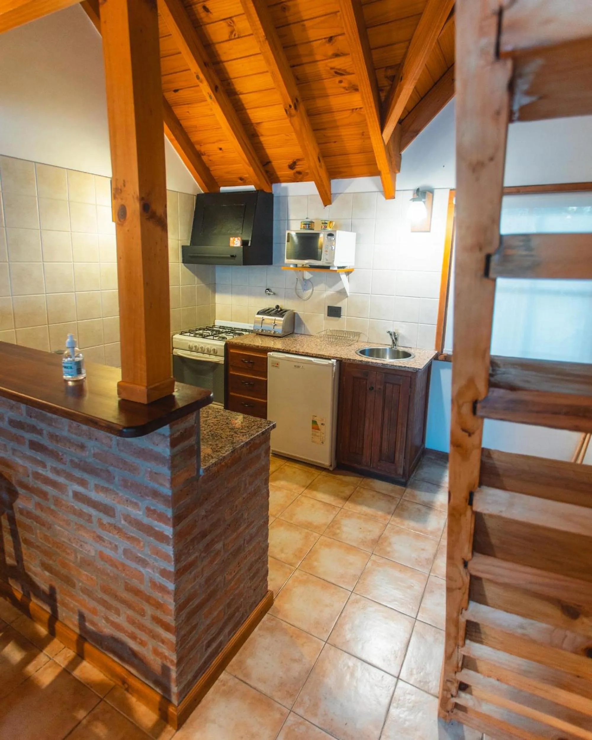 Kitchen or kitchenette in Apart Hotel Agua Escondida