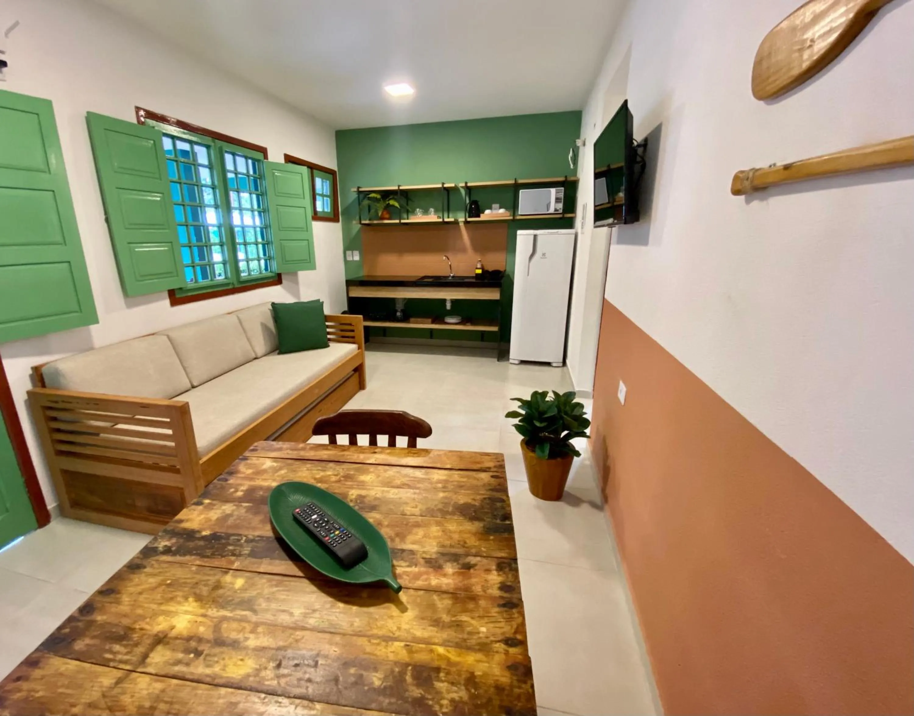 Seating area in Chalés Praias do Sul