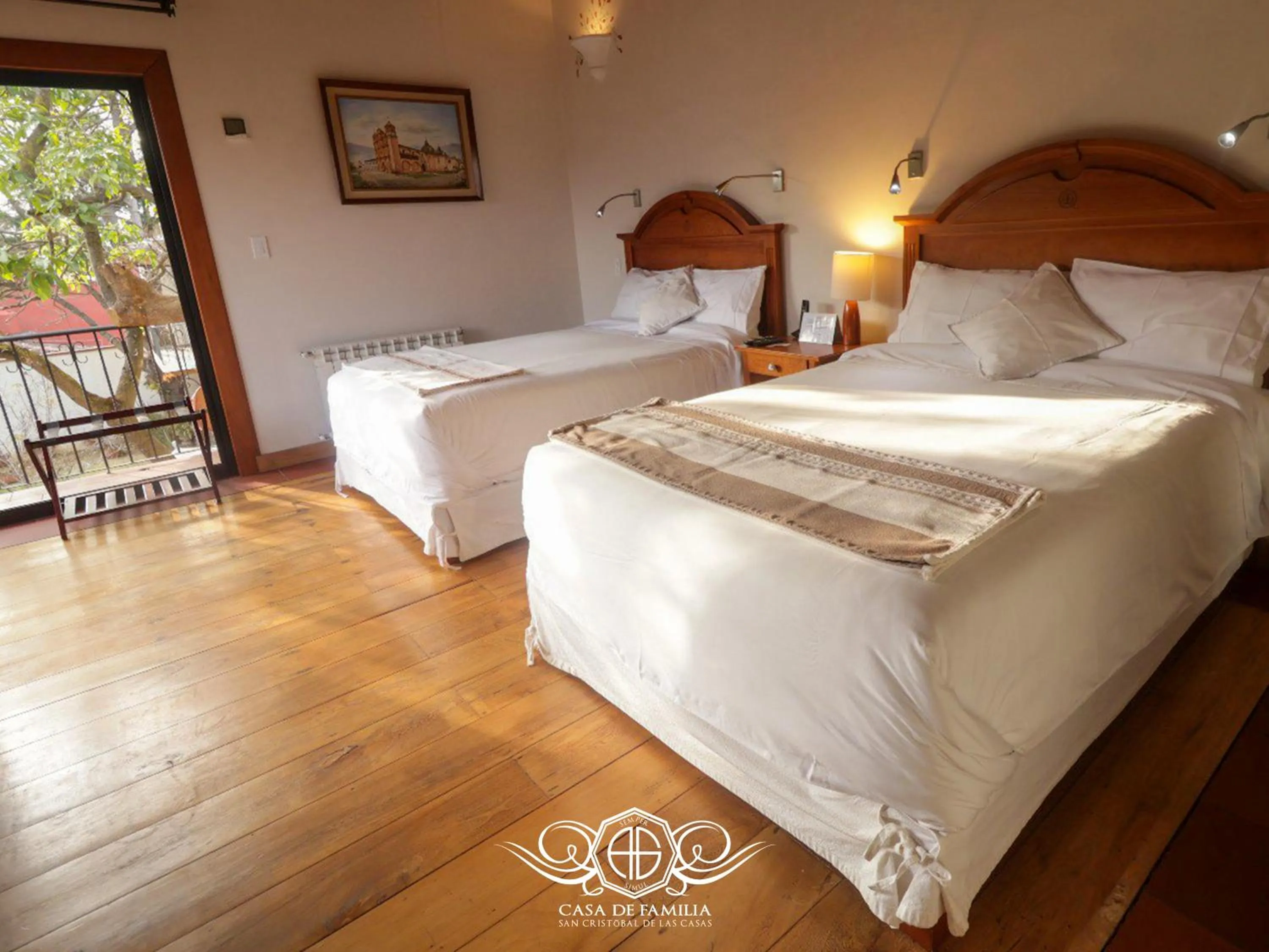 Bed in Hotel Casa de Familia de San Cristobal