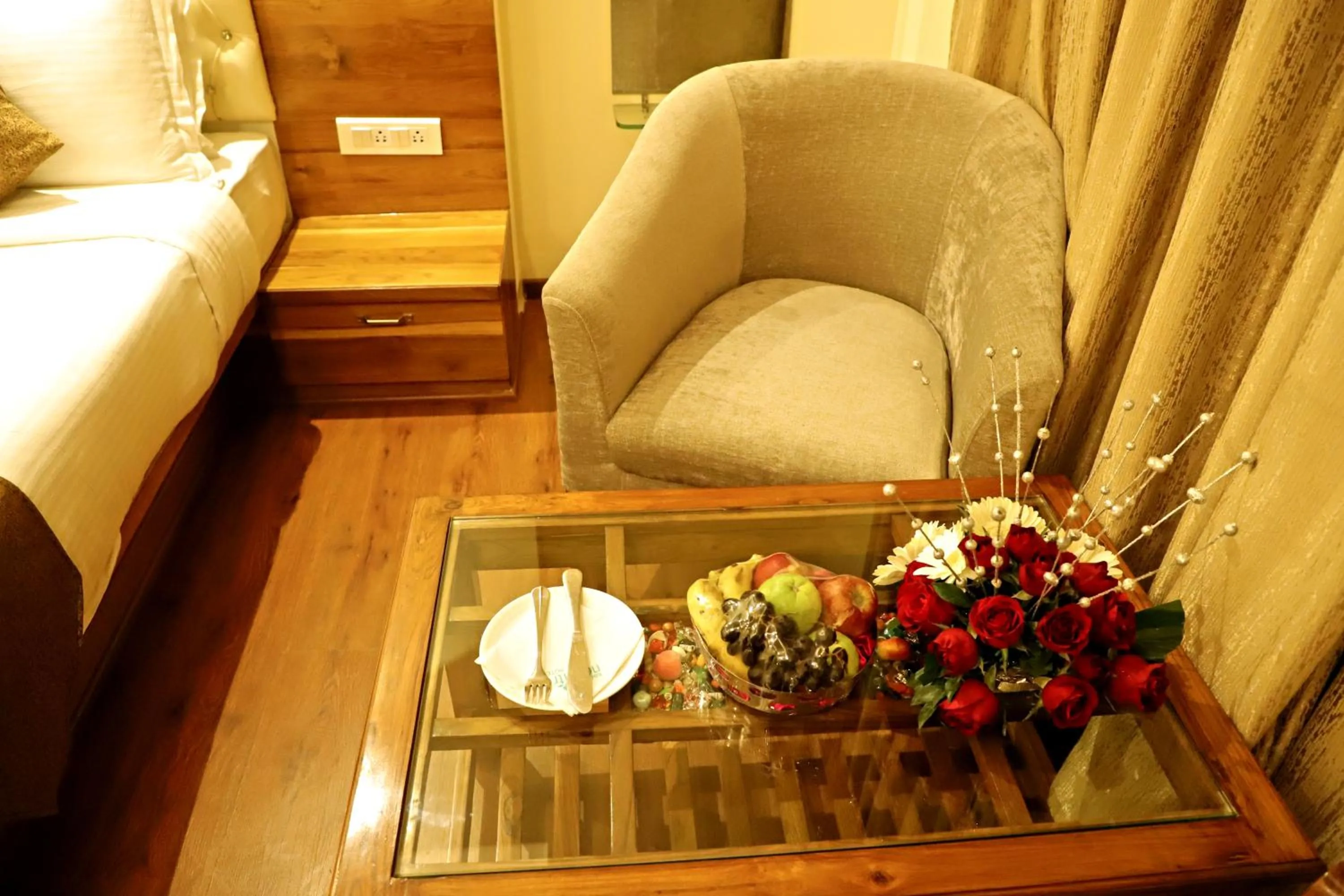 Seating area in Sai Neem Tree Hotel