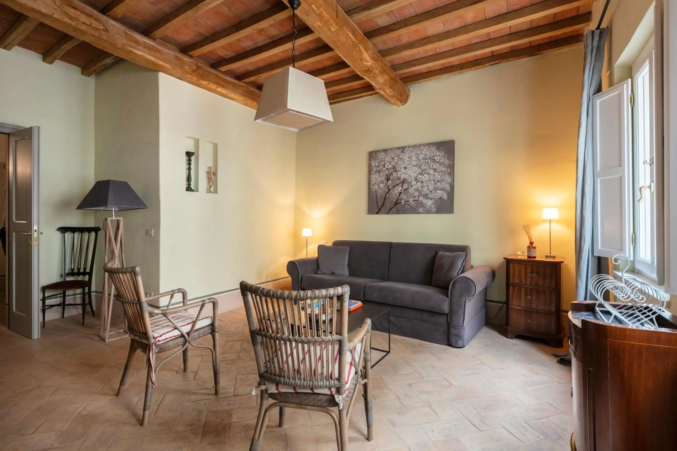 Living room in Tuscany View Montalcino