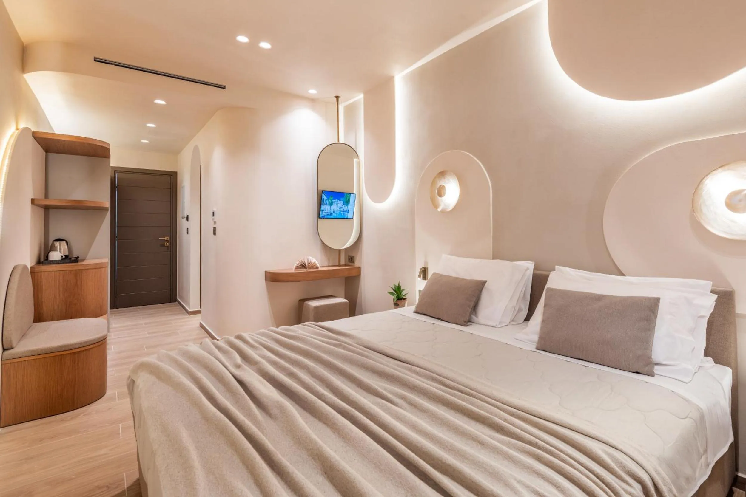 Bed in Tzante Hotel Zakynthos, Adults Only