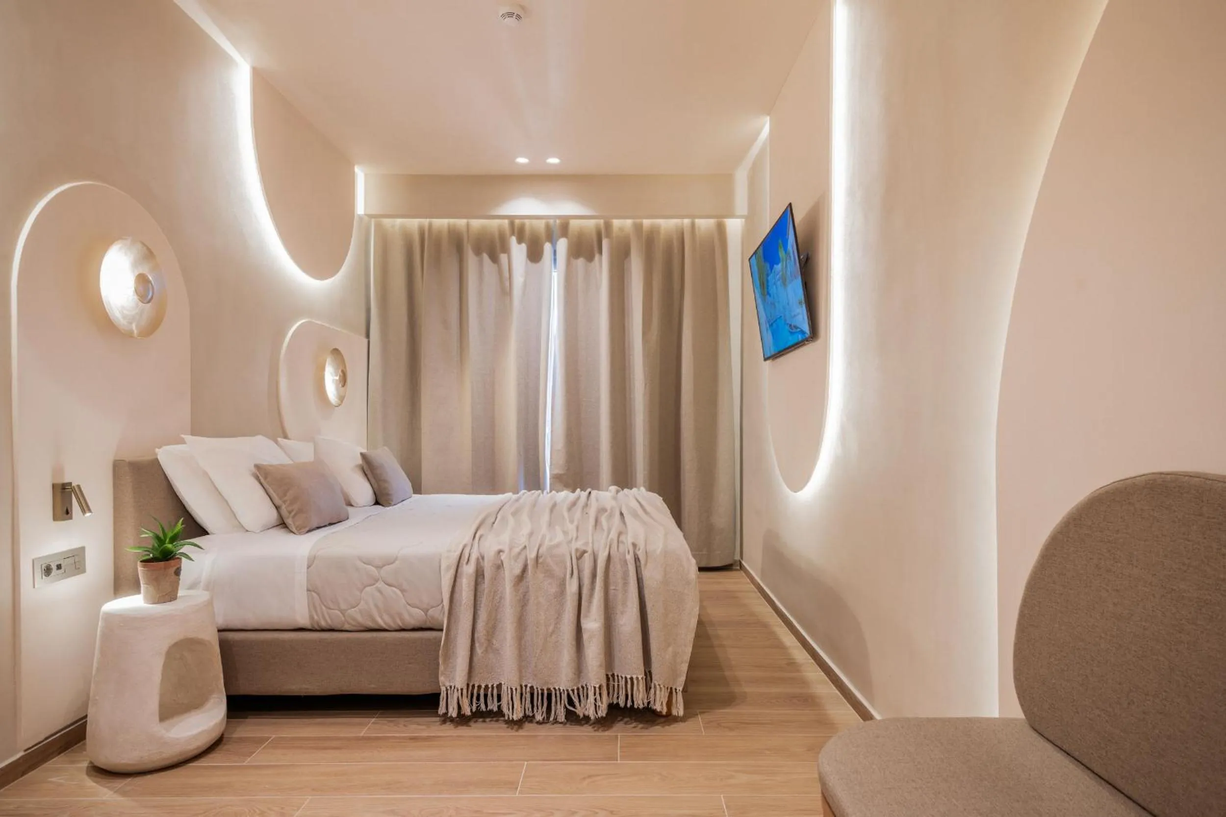 Bed in Tzante Hotel Zakynthos, Adults Only