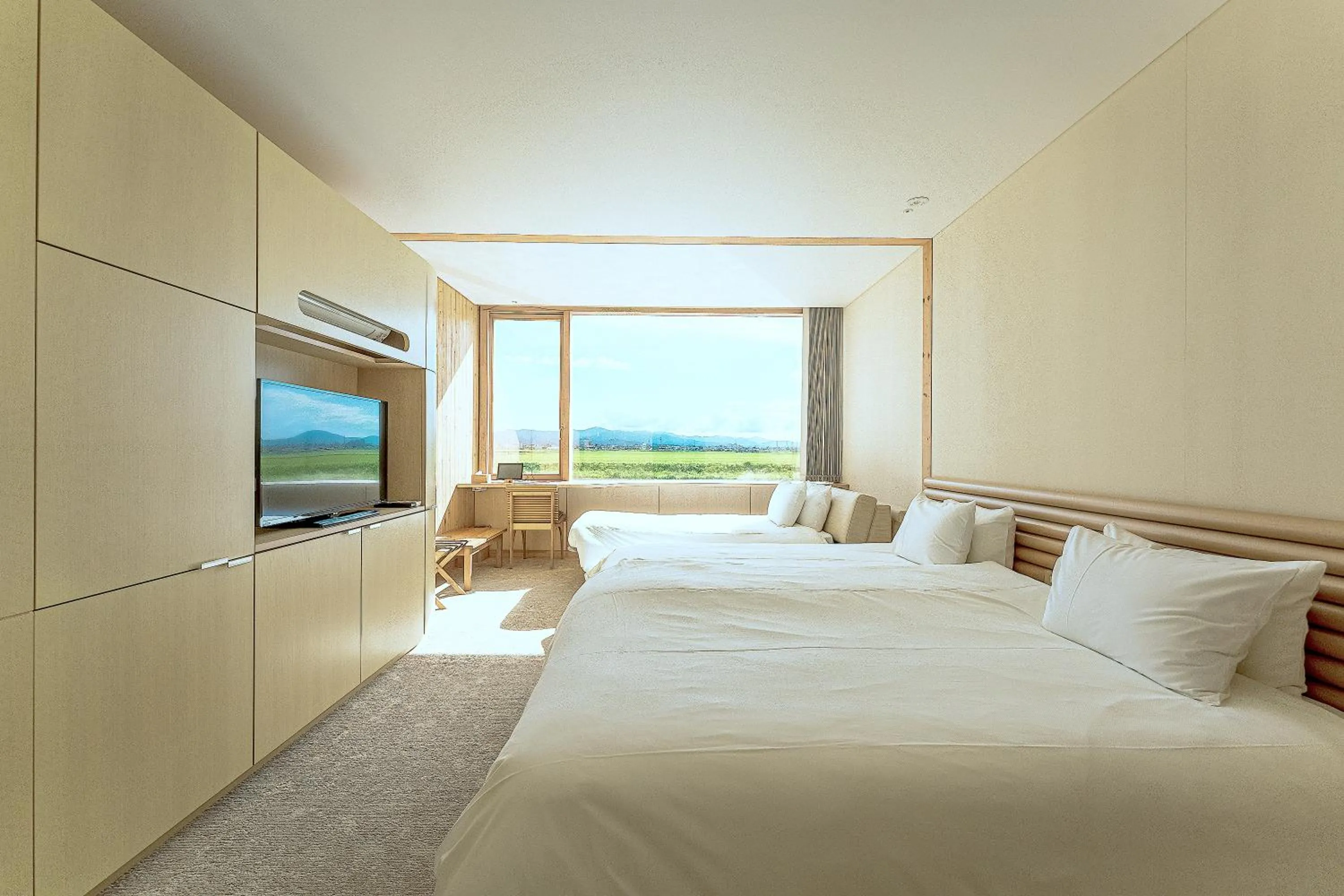 Bed in Shonai Hotel Suiden Terrasse