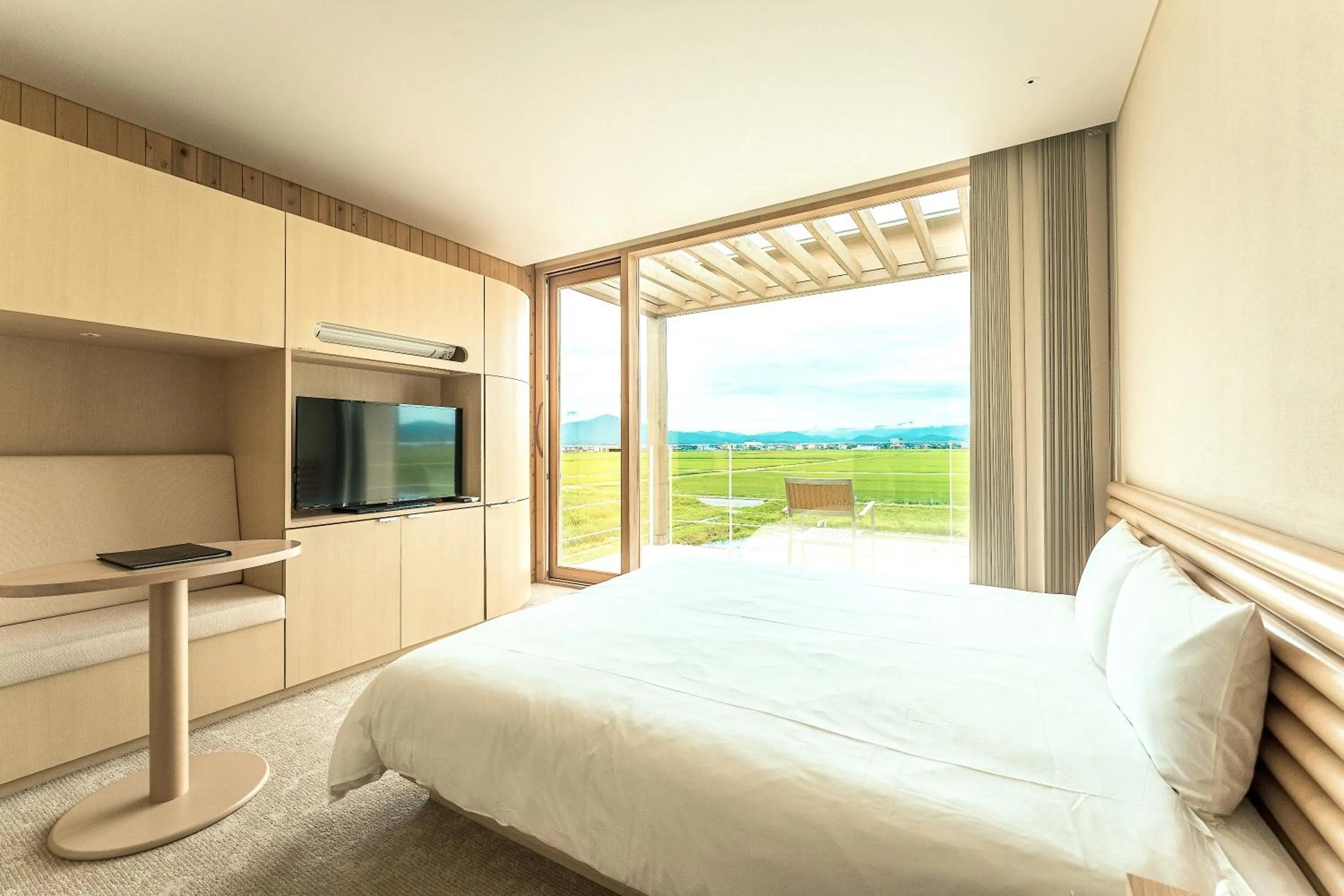 Bed in Shonai Hotel Suiden Terrasse