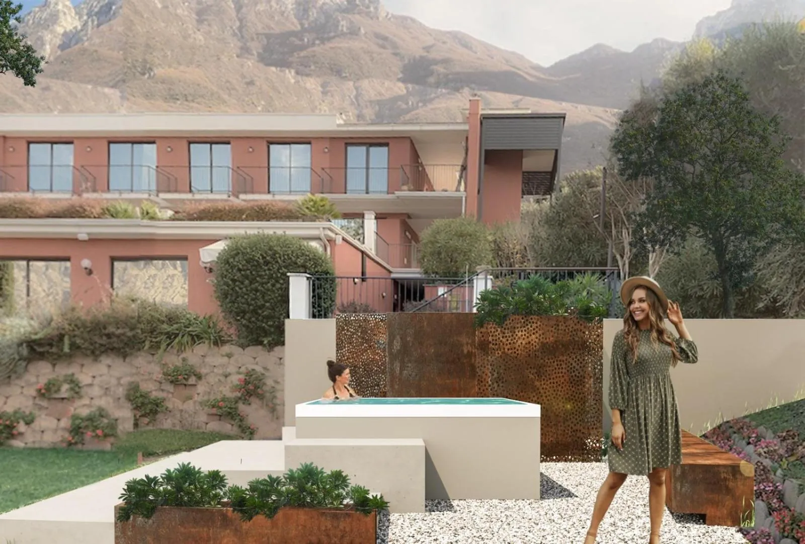 Hot Tub in Hotel Oasi Beach