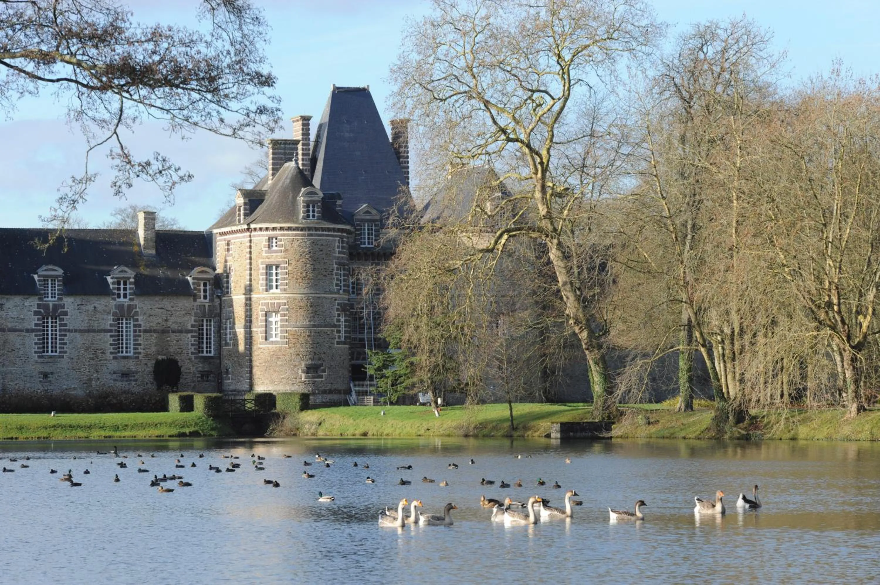 Facade/entrance in Chateau de Canisy