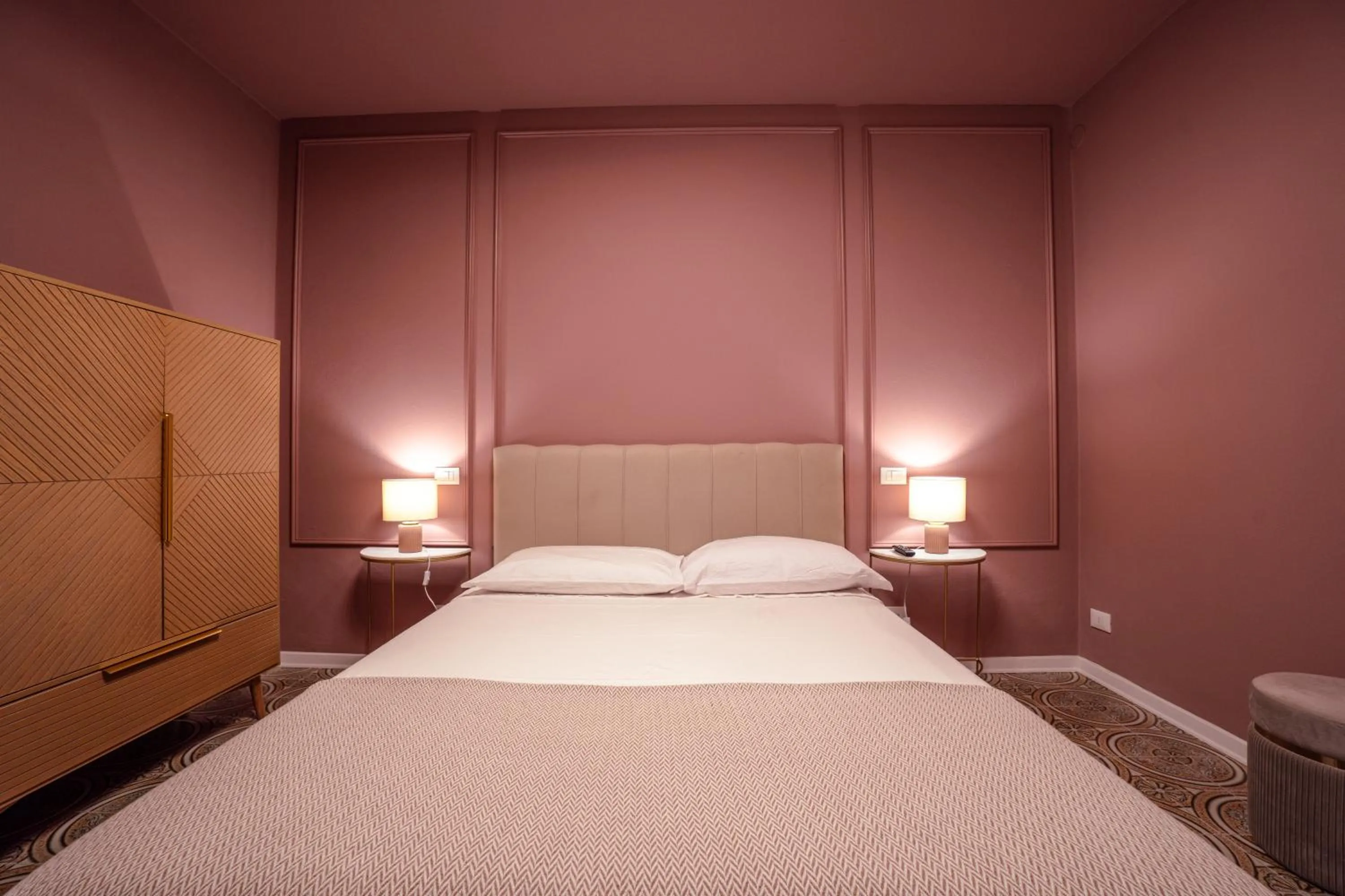 Bed in LA ROSA DEL RABBI Room&Breakfast