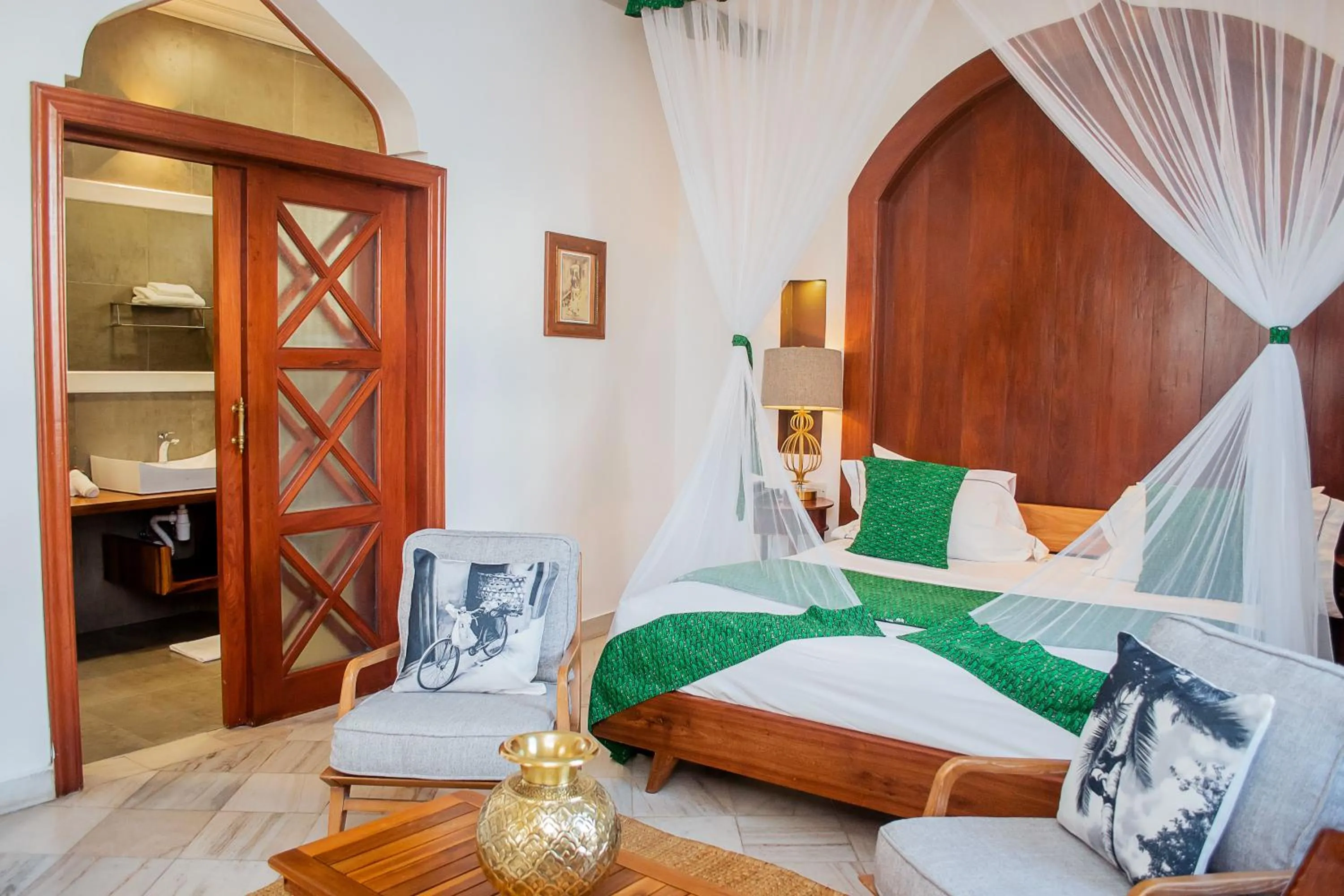 Bed in The Seyyida Hotel and Spa