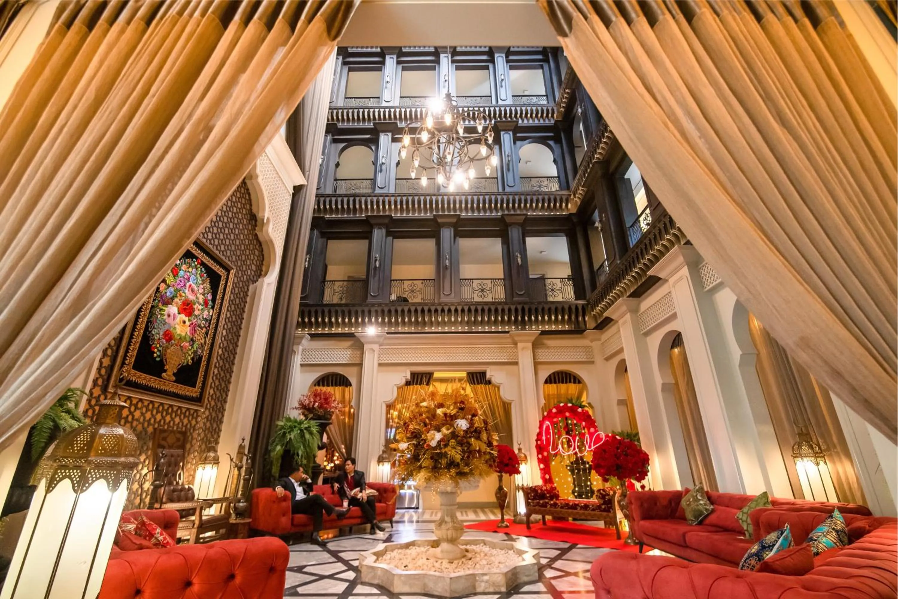 Seating area in Amman Unique Hotel