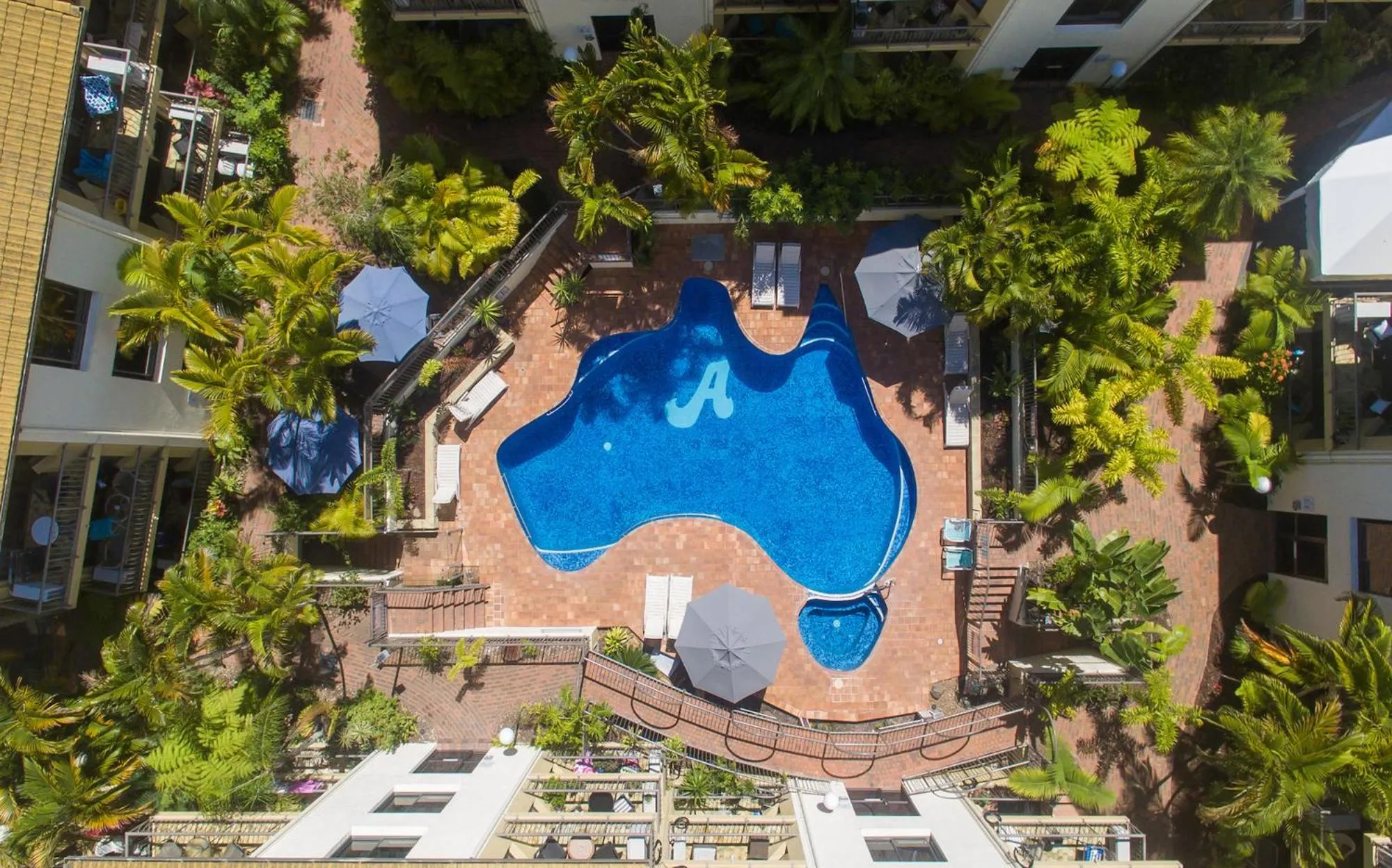 Bird's eye view in Aussie Resort