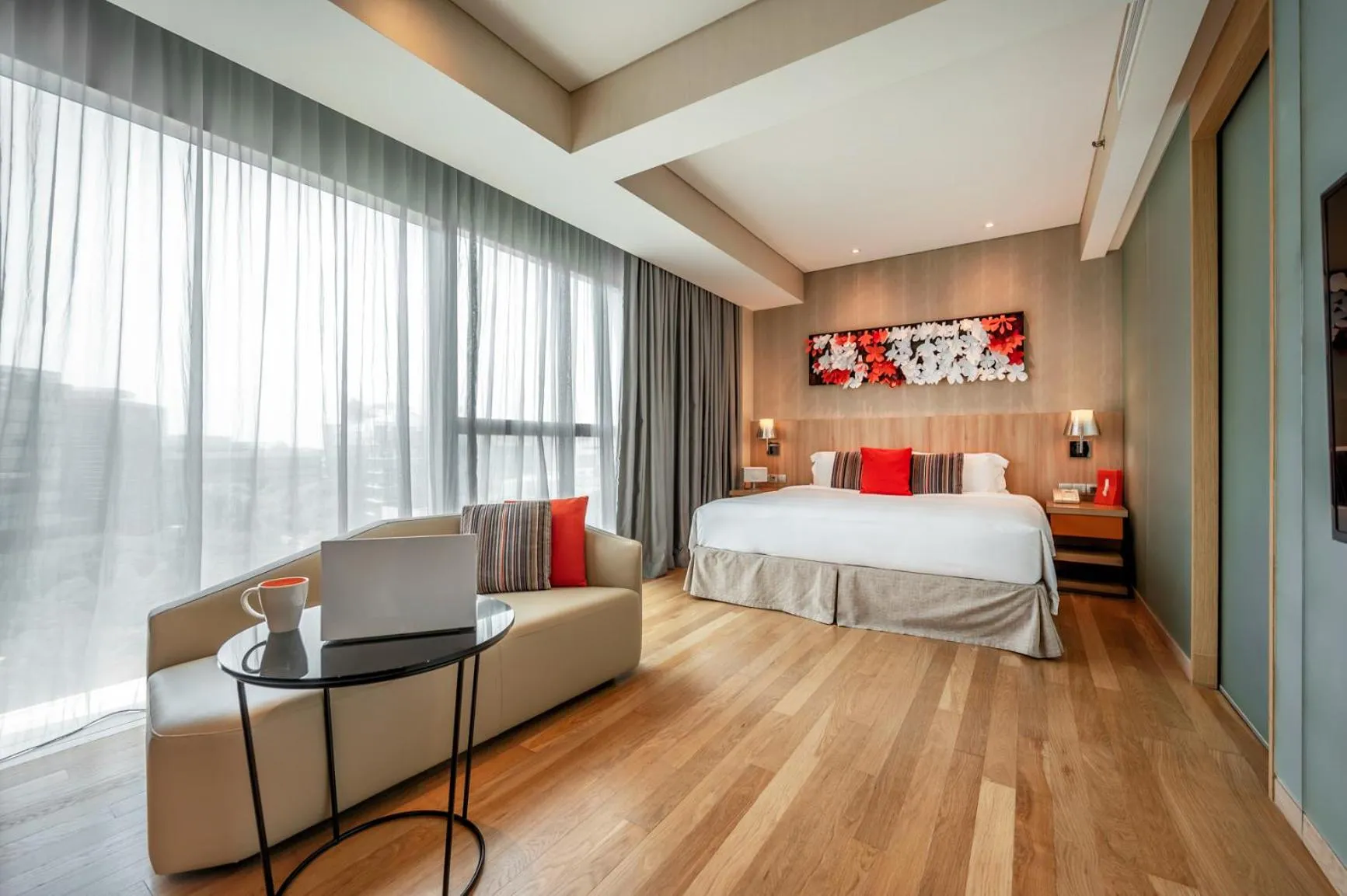 Bed in Dorsett Changi City Singapore