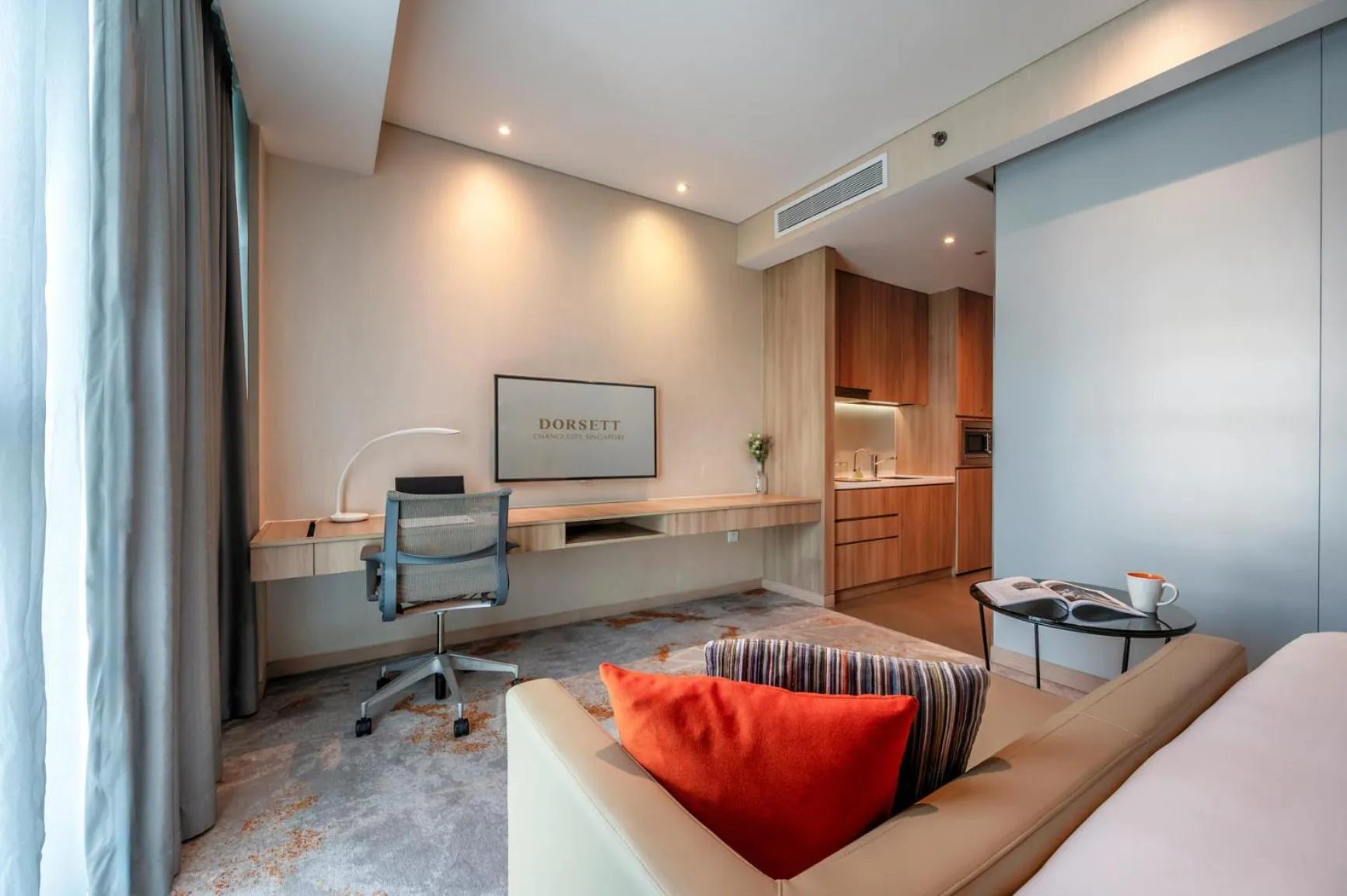 Living room in Dorsett Changi City Singapore