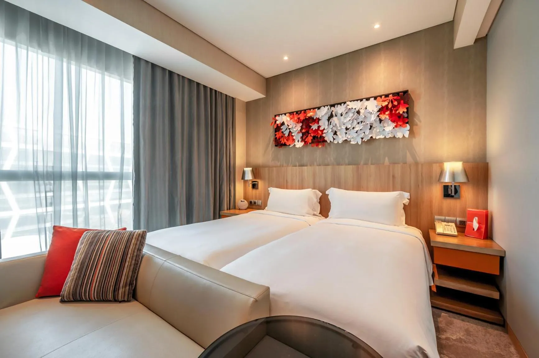 Bed in Dorsett Changi City Singapore