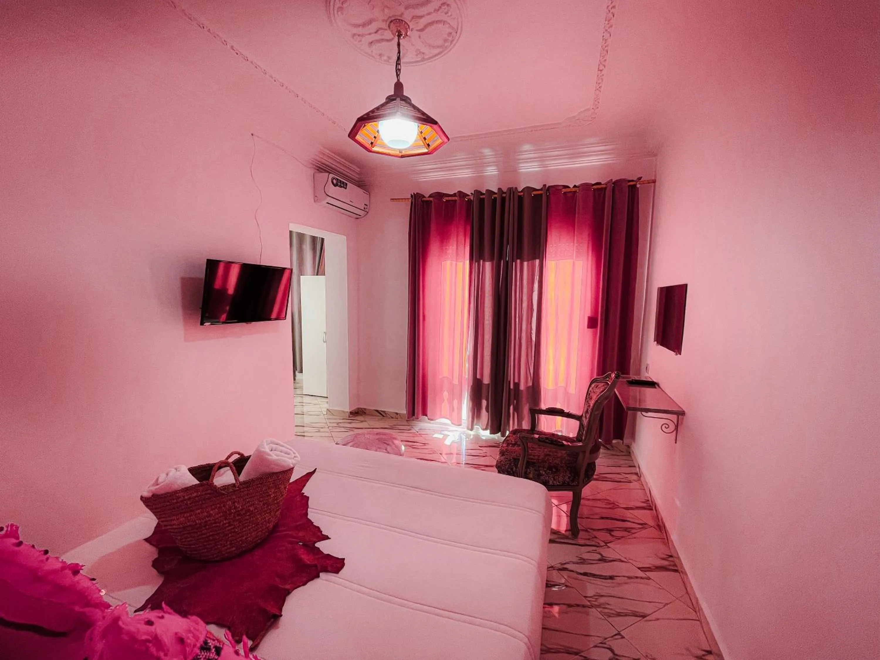 Bed in Hotel Princesse Ilham