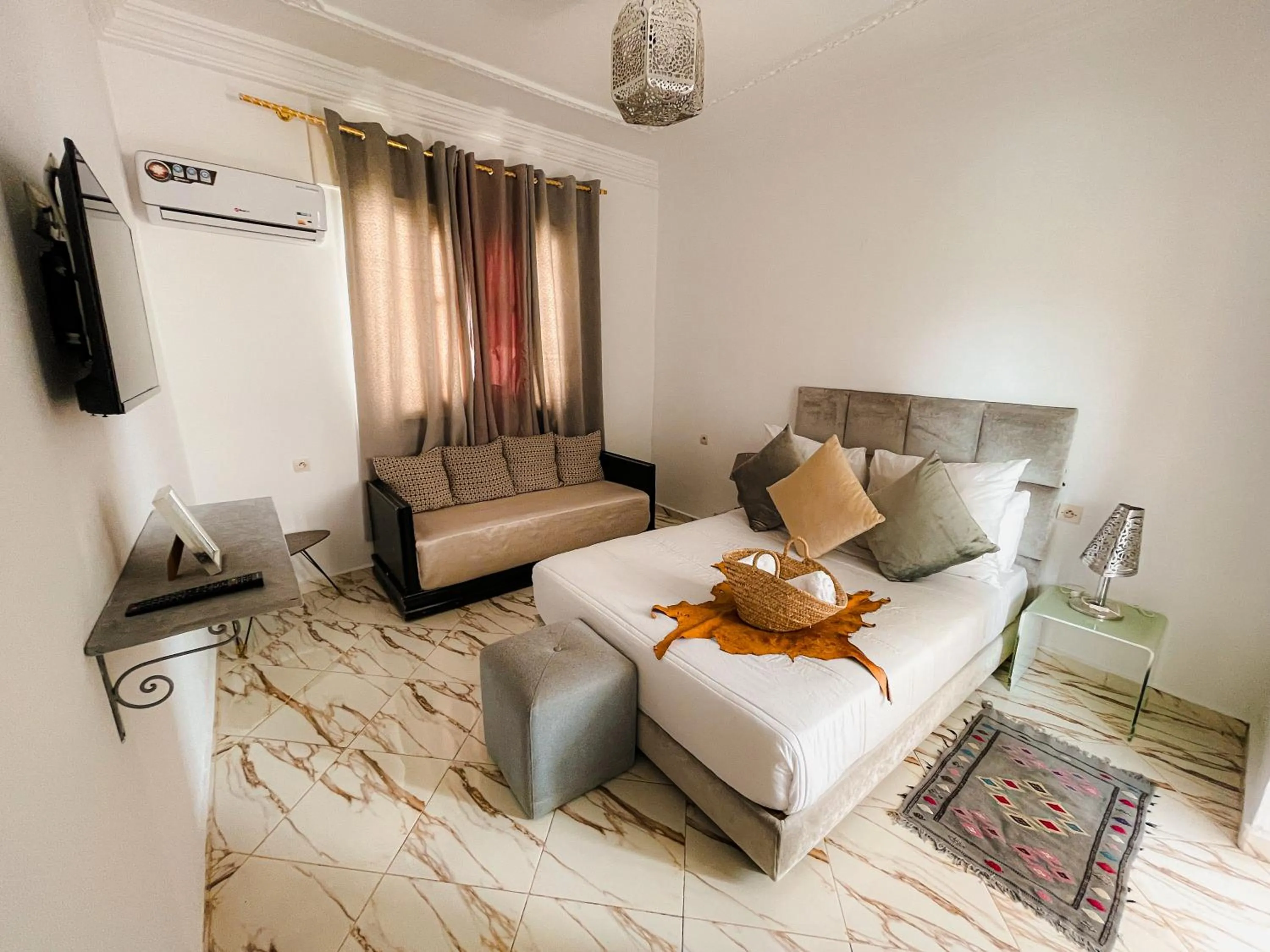 Bed in Hotel Princesse Ilham