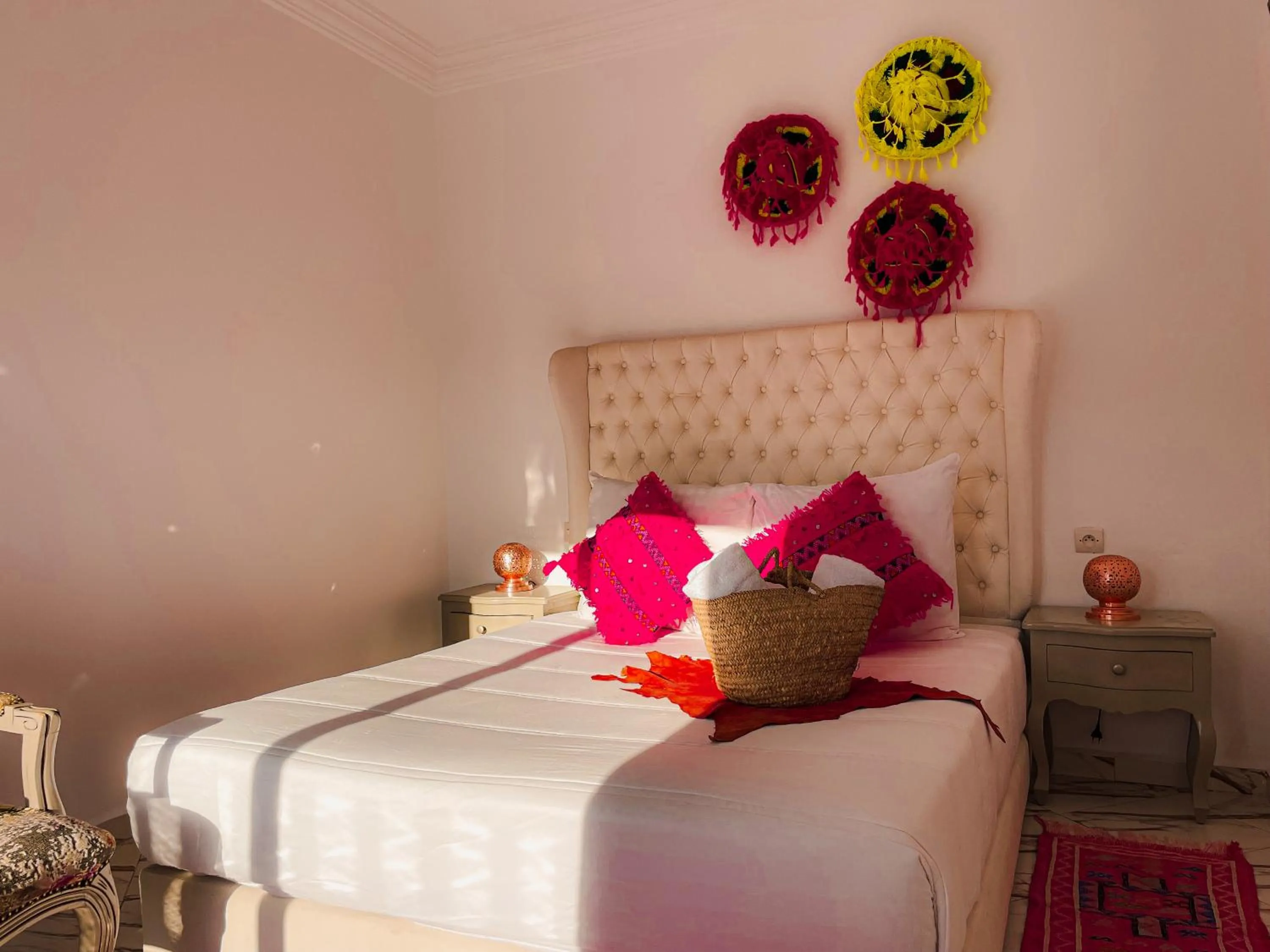 Bed in Hotel Princesse Ilham